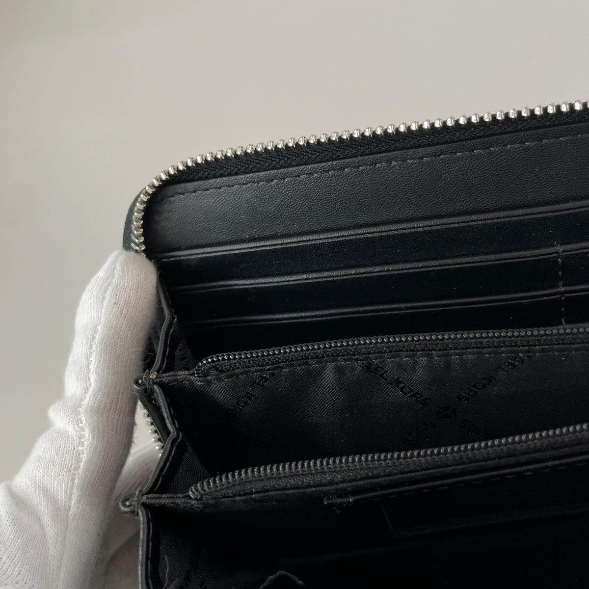 長財布 MICHAEL KORS MKシグネチャー ダブルジップ オーガナイザー ブラック ブラック