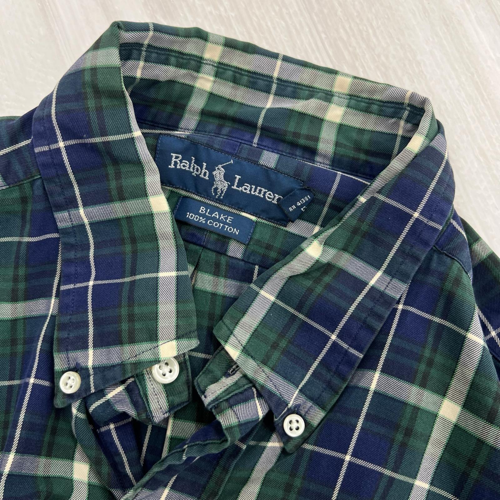 長袖シャツ POLO RALPH LAUREN BDチェックシャツ グリーン(L) L