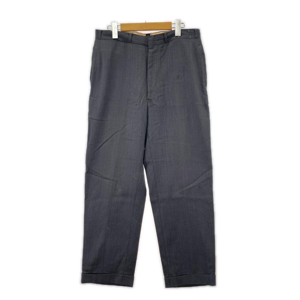パンツ 60s talon ストライプスラックス コットンポリ W34 GRY グレー