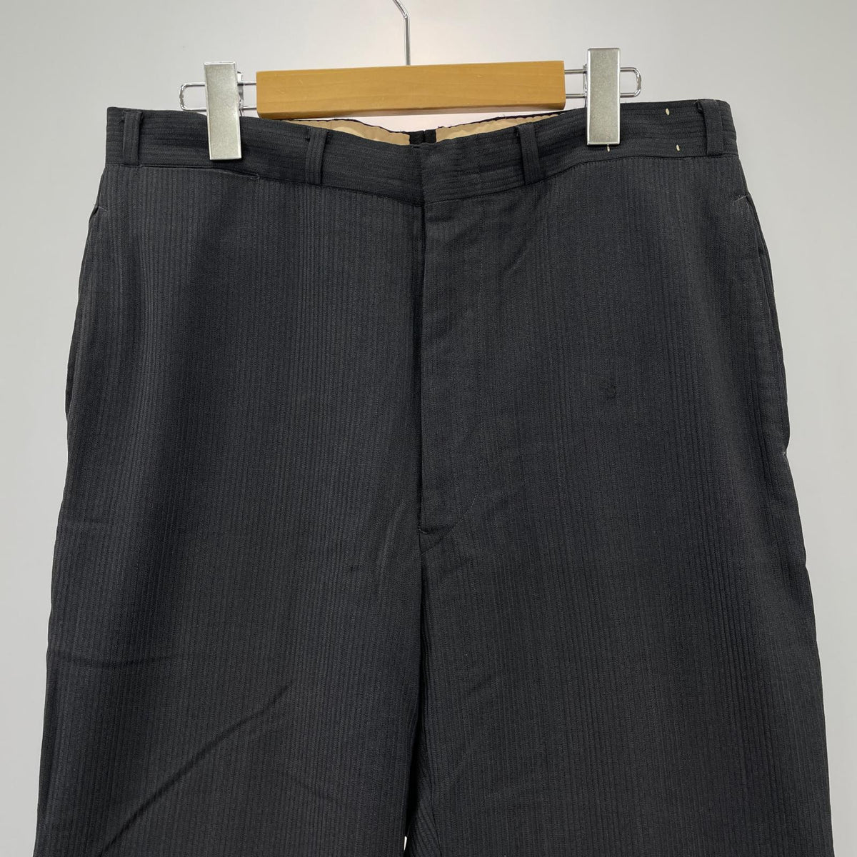 パンツ 60s talon ストライプスラックス コットンポリ W34 GRY グレー