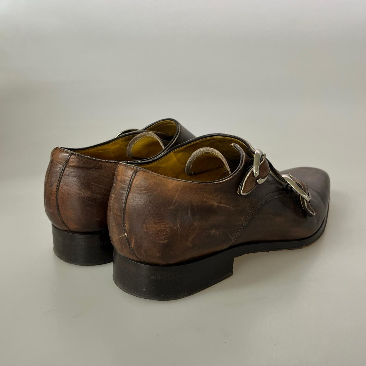 シューズ Brecos ダブルモンクシューズ BRW 42 ブラウン