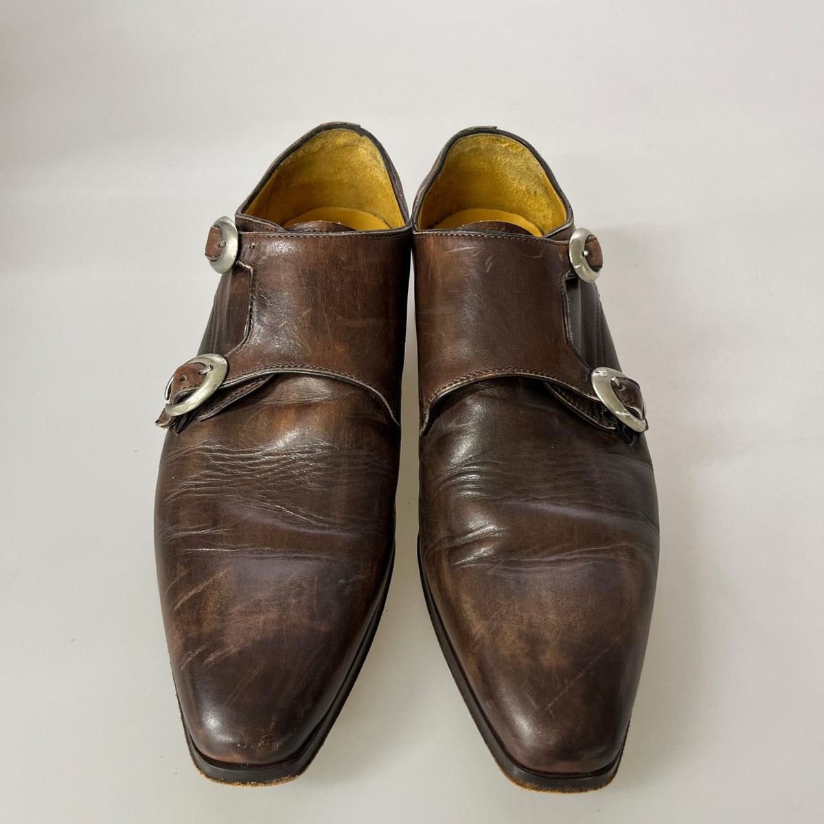 シューズ Brecos ダブルモンクシューズ BRW 42 ブラウン