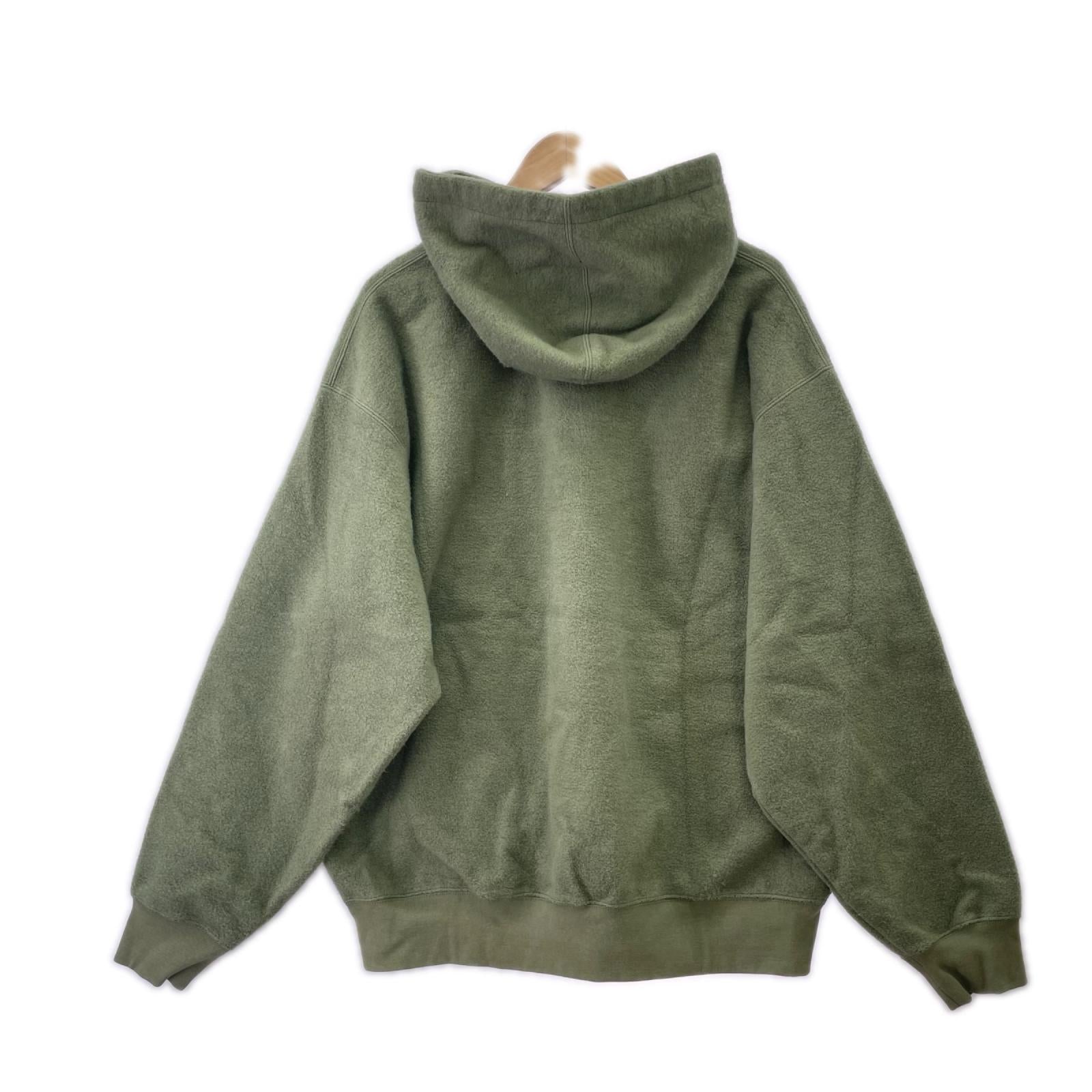 パーカー 23SS Inside Out Box Logo Hooded 緑 (L) L グリーン