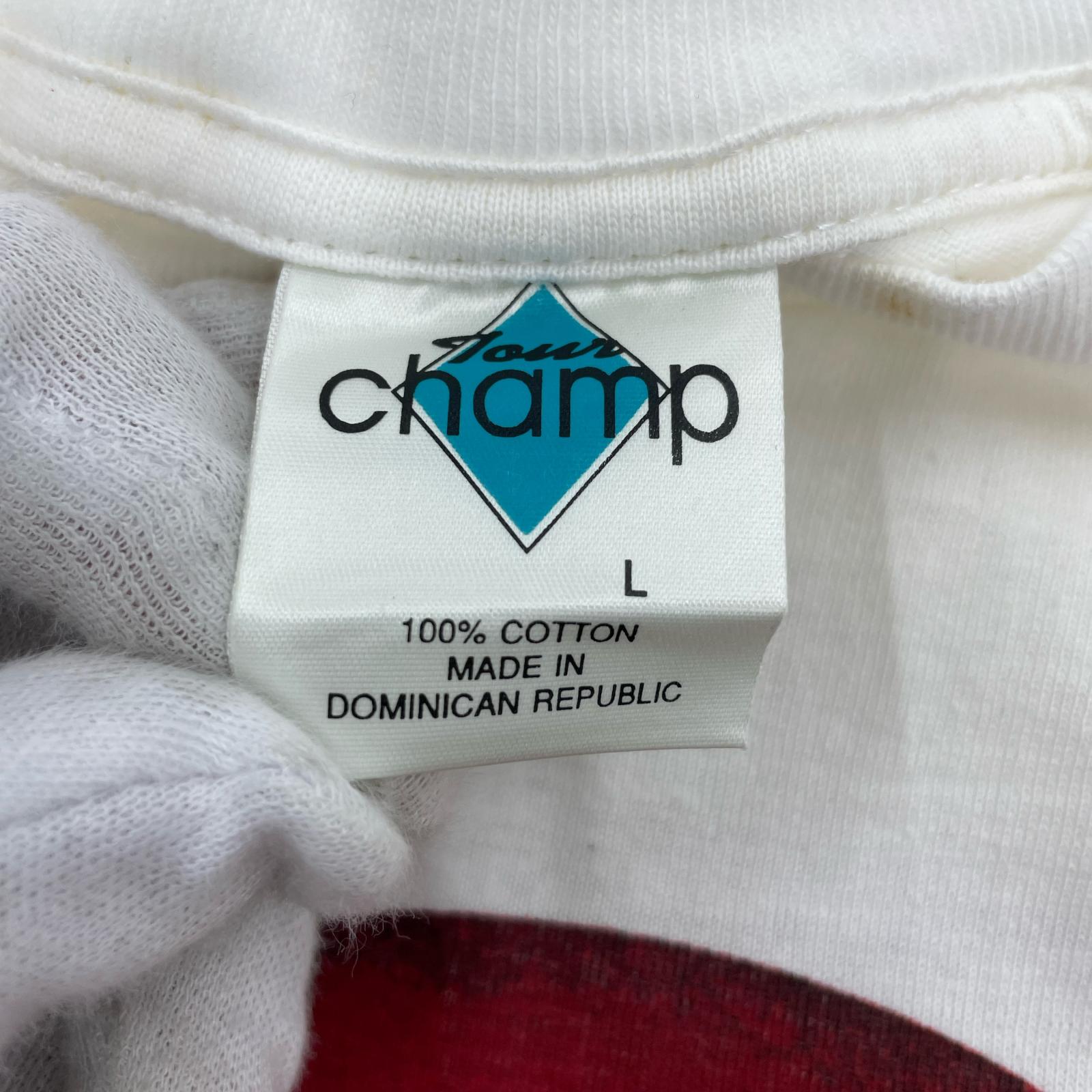 半袖Tシャツ 90s Tour Champボディ CYNDI LAUPER TWELVE DEADLY CYNS 白 (L) L ホワイト