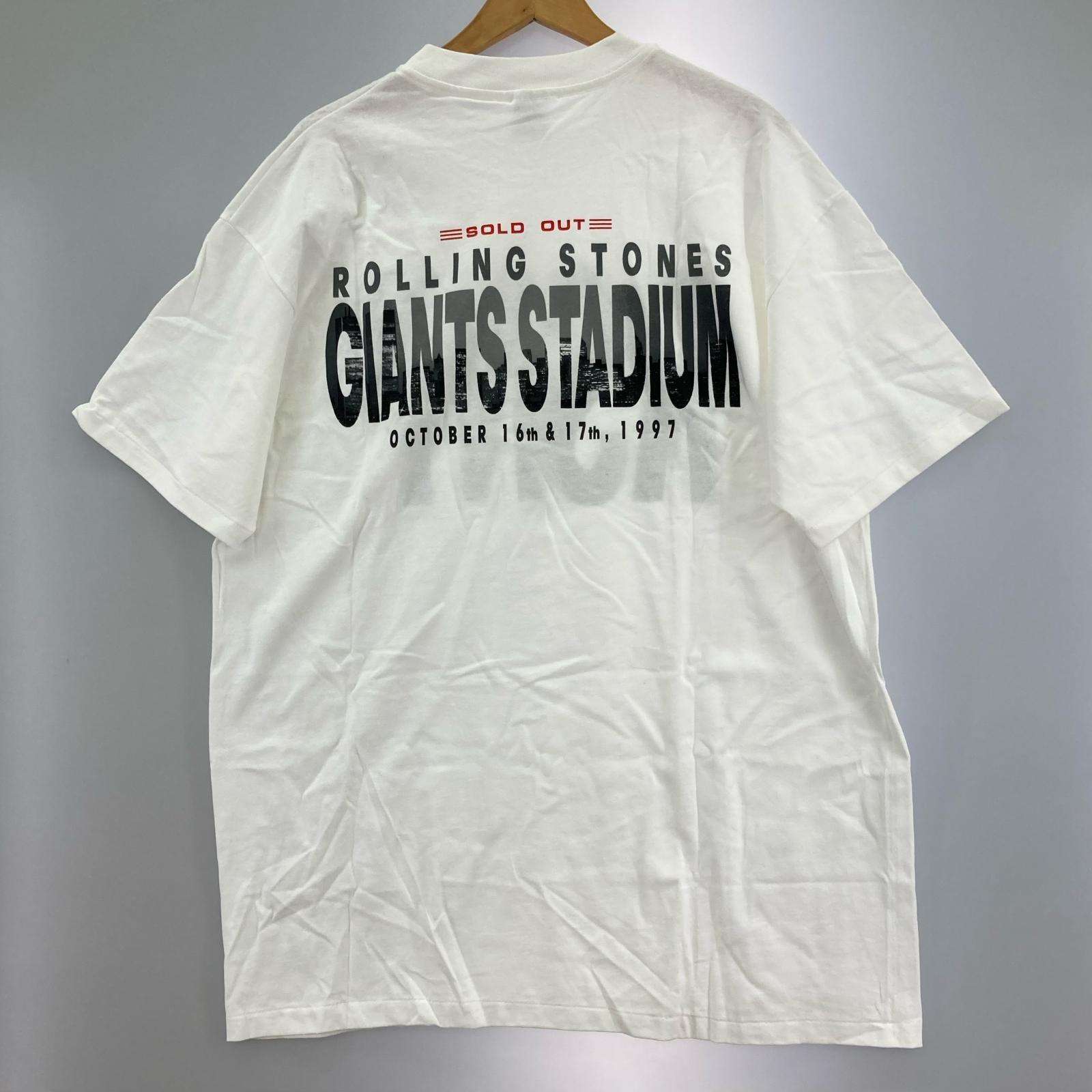 半袖Tシャツ 90s anvilボディ The Rolling Stones GIANTS STADIUM LIVE 白 (XL) ホワイト