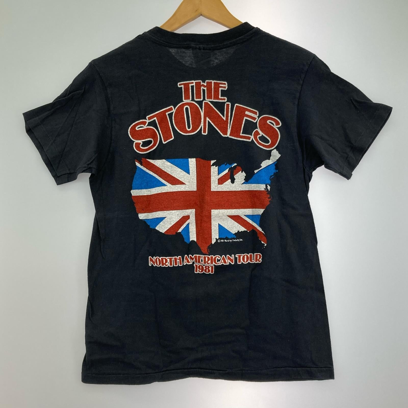 半袖Tシャツ 80s Hanesボディ The Rolling Stones NORTH AMERICAN TOUR (M) M ブラック