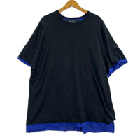 半袖Tシャツ A.F ARTEFACT レイヤードTEE F ブラック/ブルー フリー ブラック