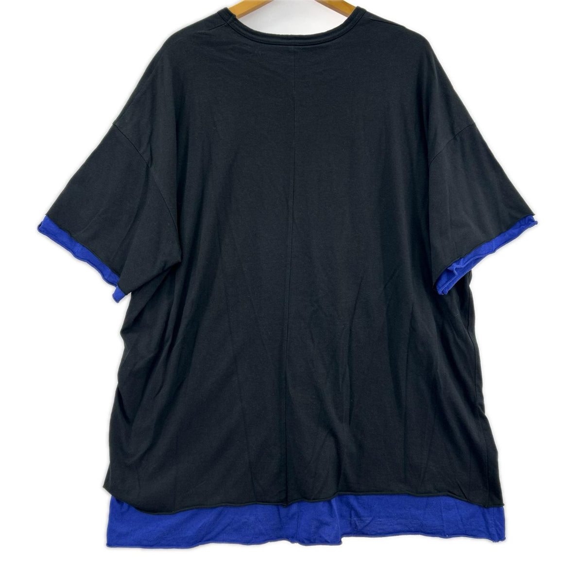 半袖Tシャツ A.F ARTEFACT レイヤードTEE F ブラック/ブルー フリー ブラック