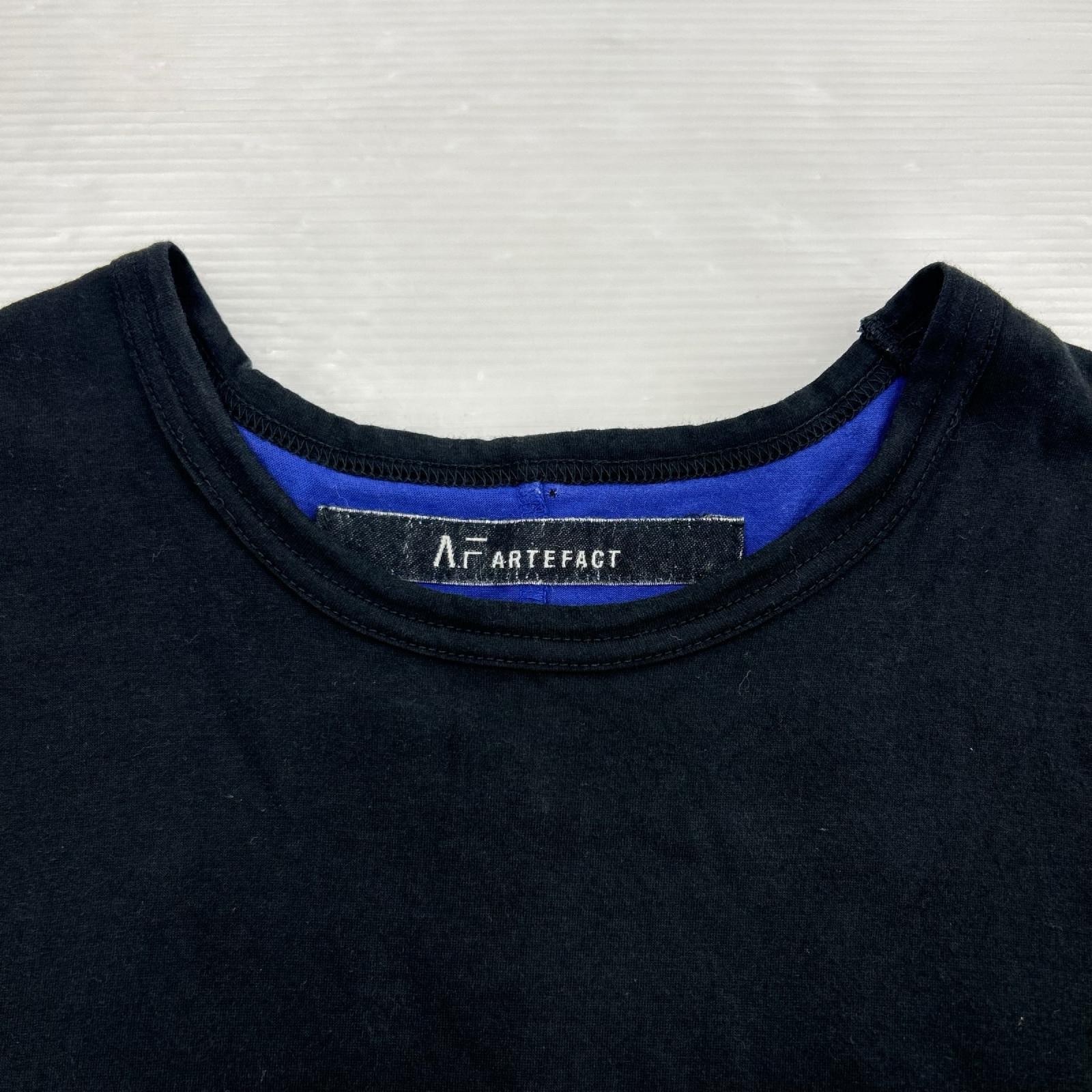 半袖Tシャツ A.F ARTEFACT レイヤードTEE F ブラック/ブルー フリー ブラック