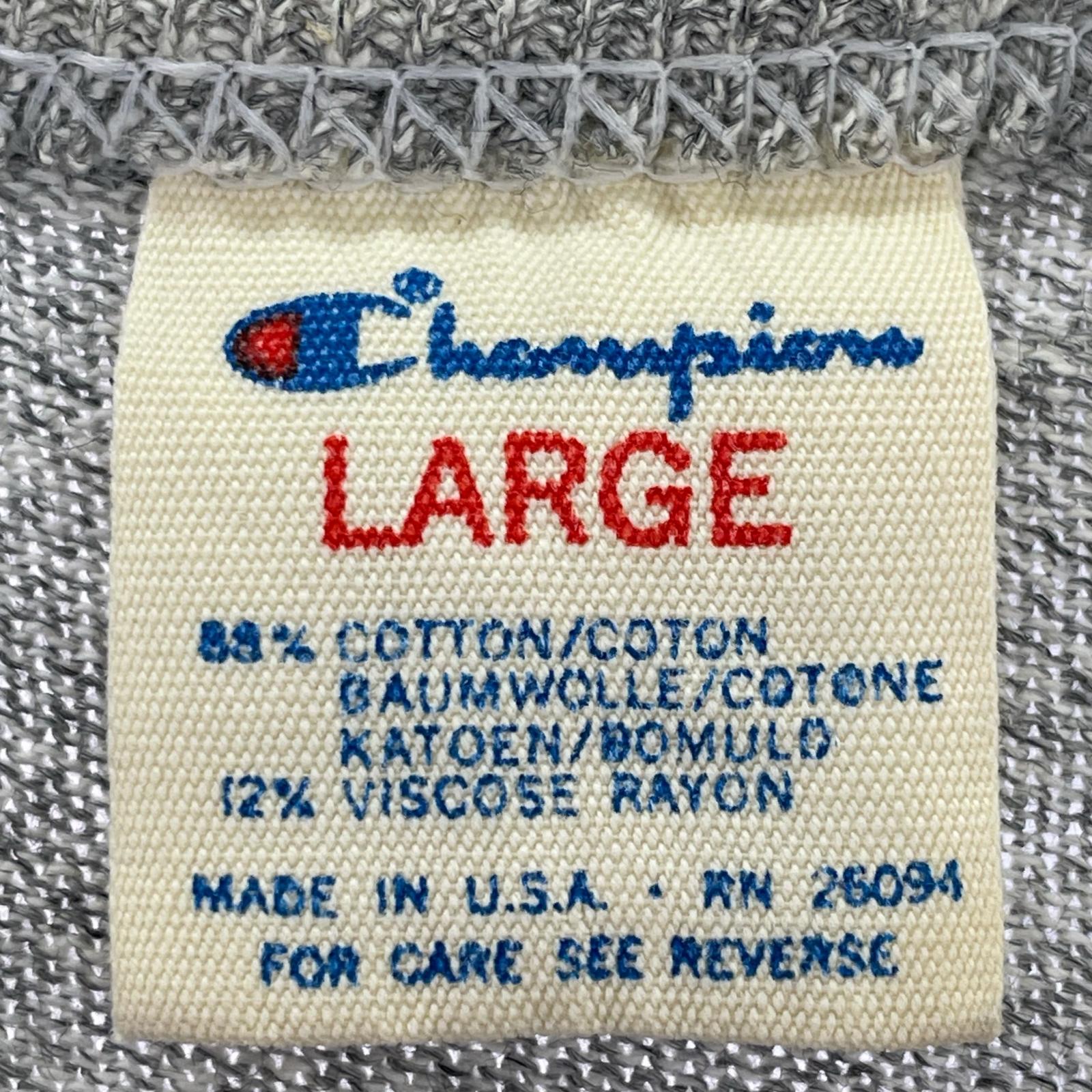 半袖Tシャツ Champion 80s トリコタグ 三段プリント グレー S/STee (L) L グレー