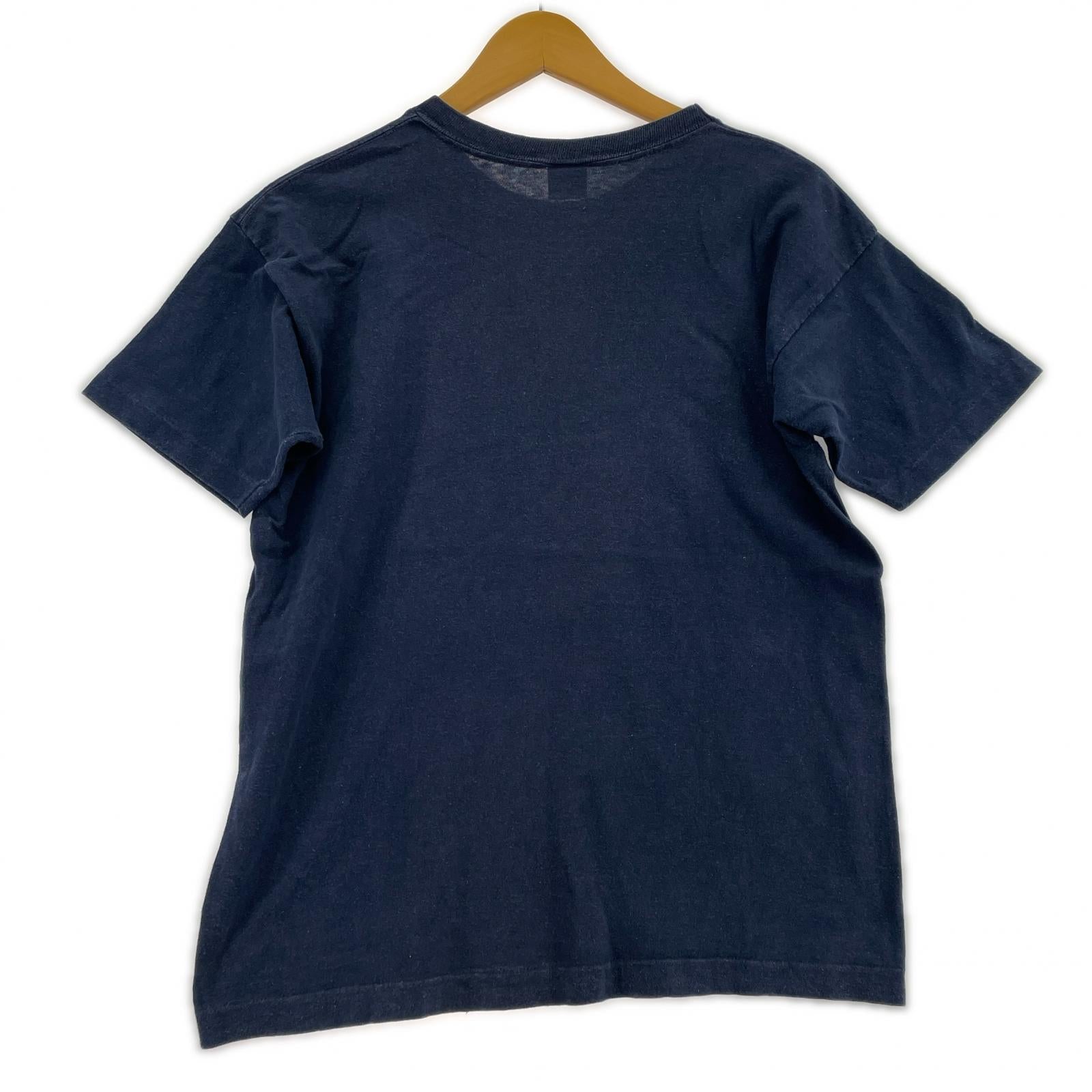 半袖Tシャツ Champion バータグ ラバープリント S/STee 紺 (M) M