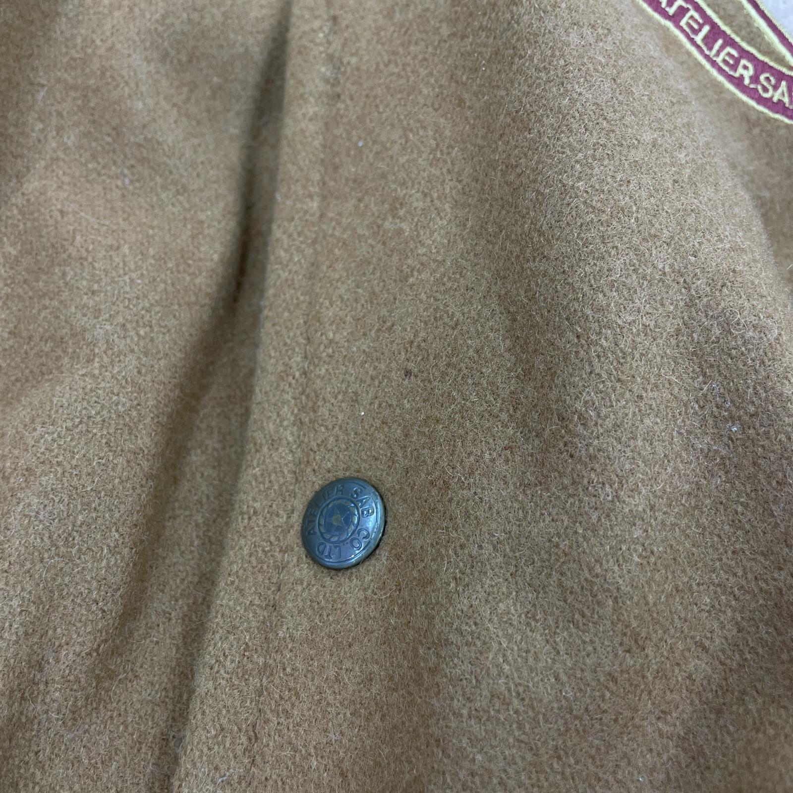 ジャケット ウールスタジャン 茶 ブラウン