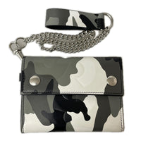コンパクトウォレット 25SS Leather Chain Wallet SNOW CAMO 迷彩