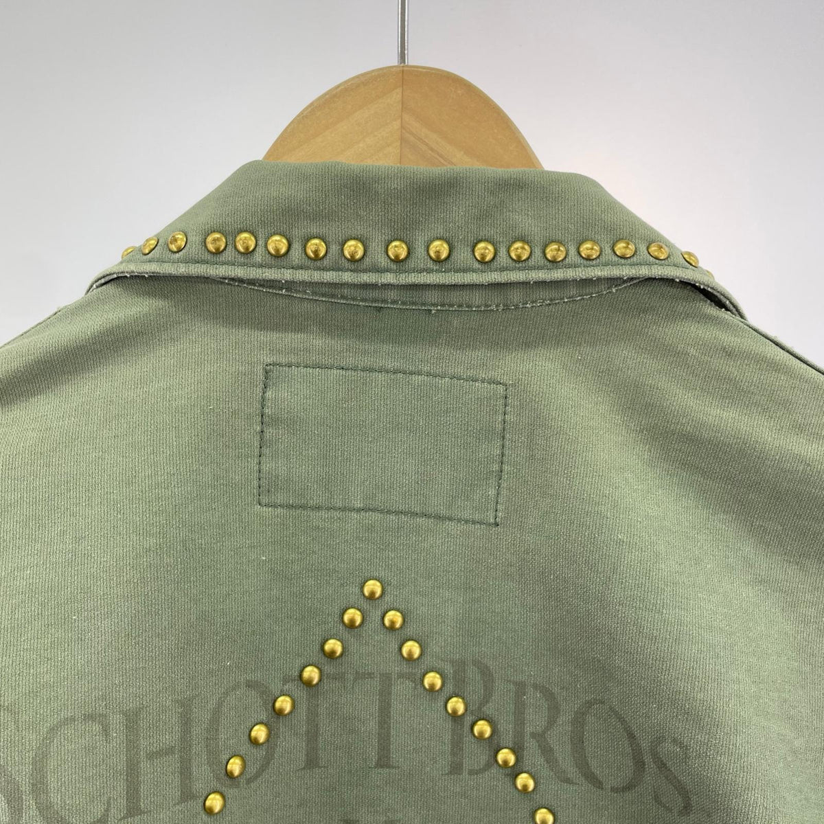 ジャケット schott スタッズワークジャケット M カーキ M カーキ