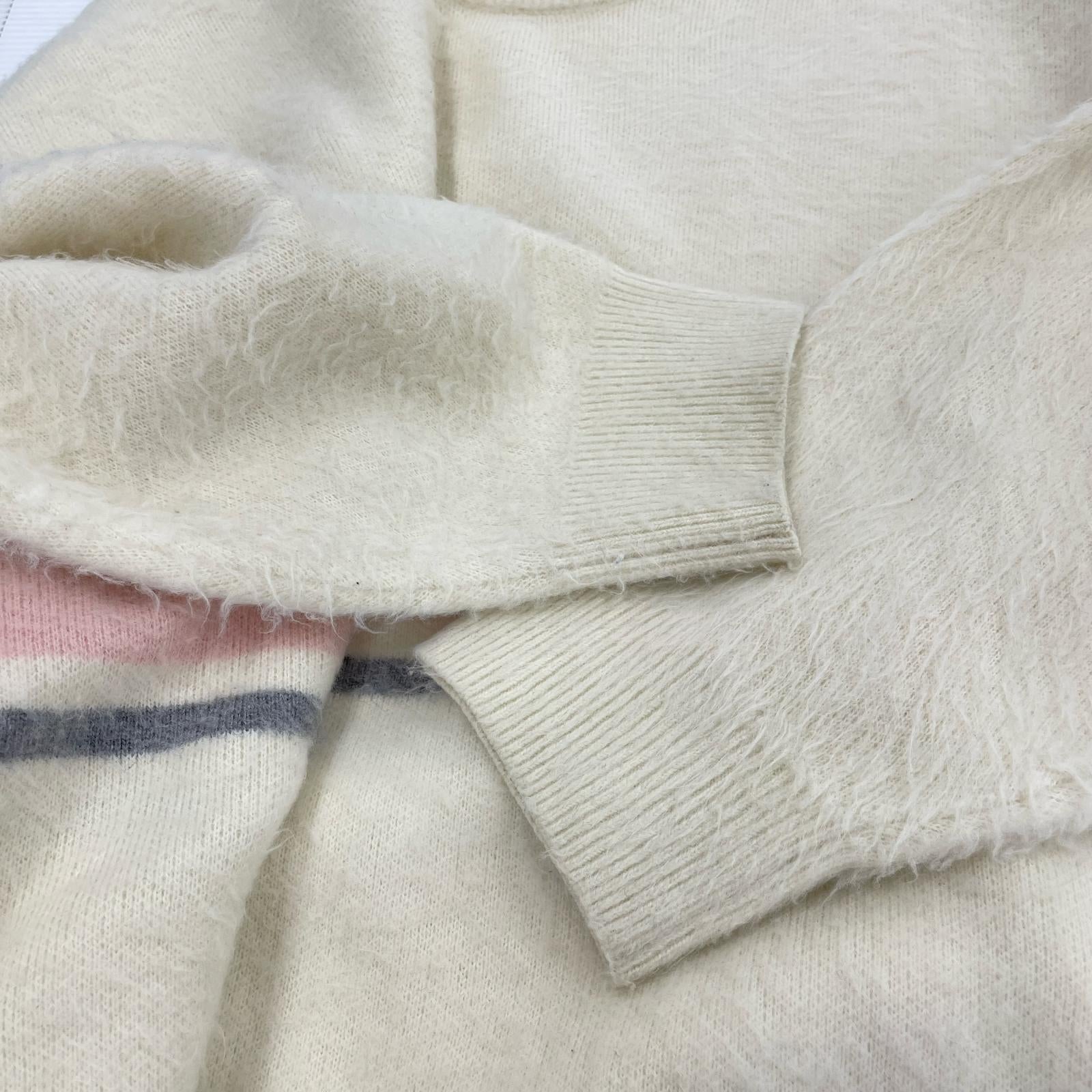 ニット 25AW BRUSHED STRIPE SWEATER ベージュ L L ベージュ