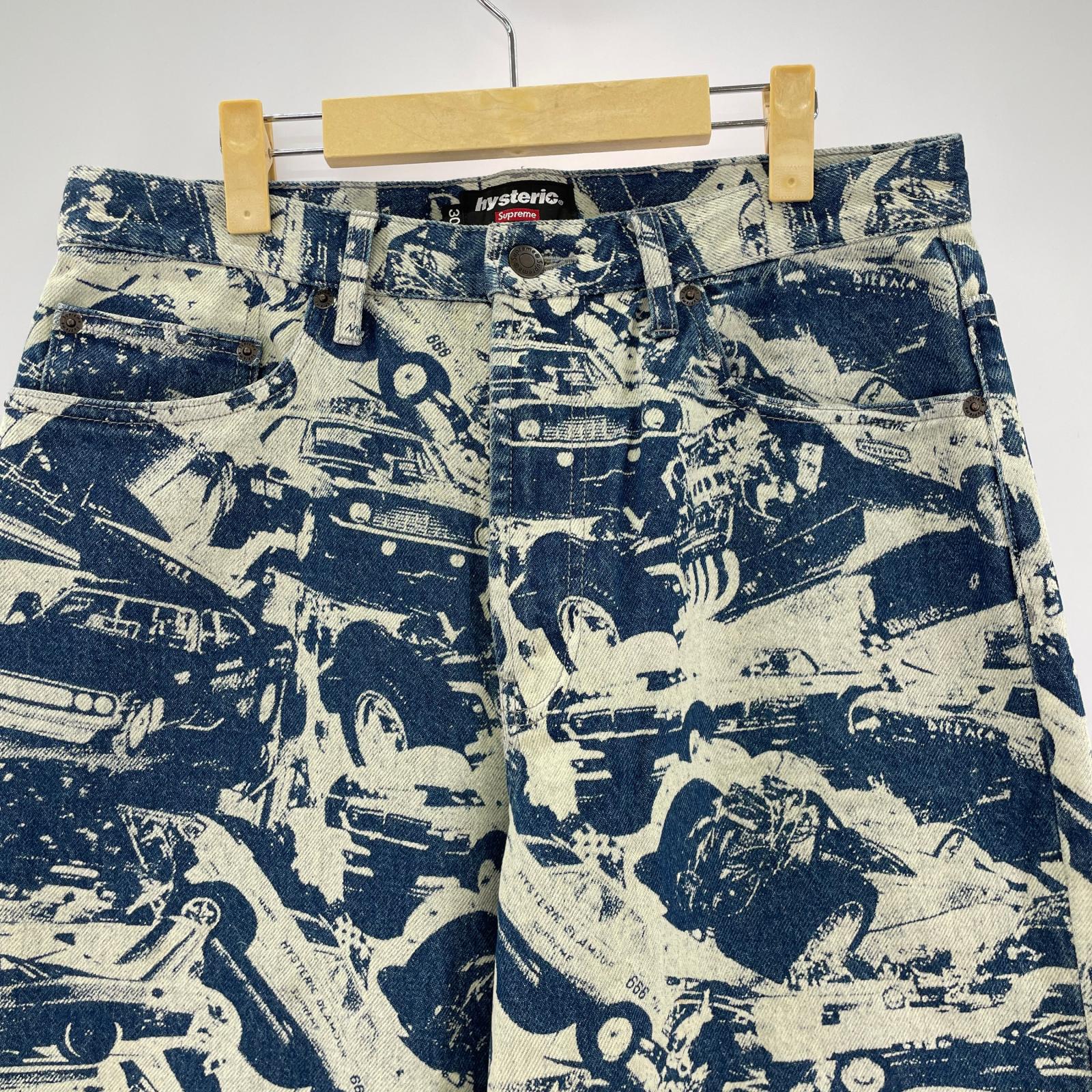 デニムパンツ ×HYSTERIC GLAMOUR CARS BAGGY JEANS 30 ブルー