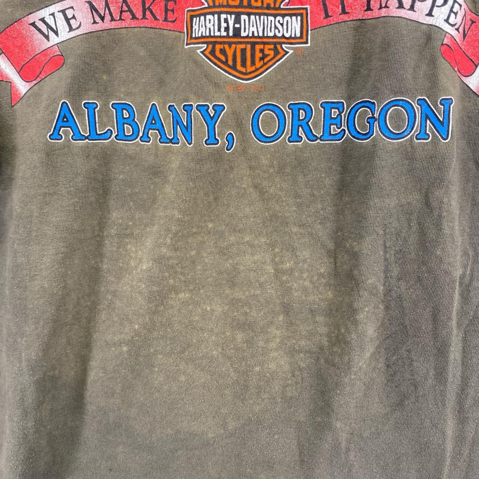 半袖Tシャツ バックプリント (2X) カーキ