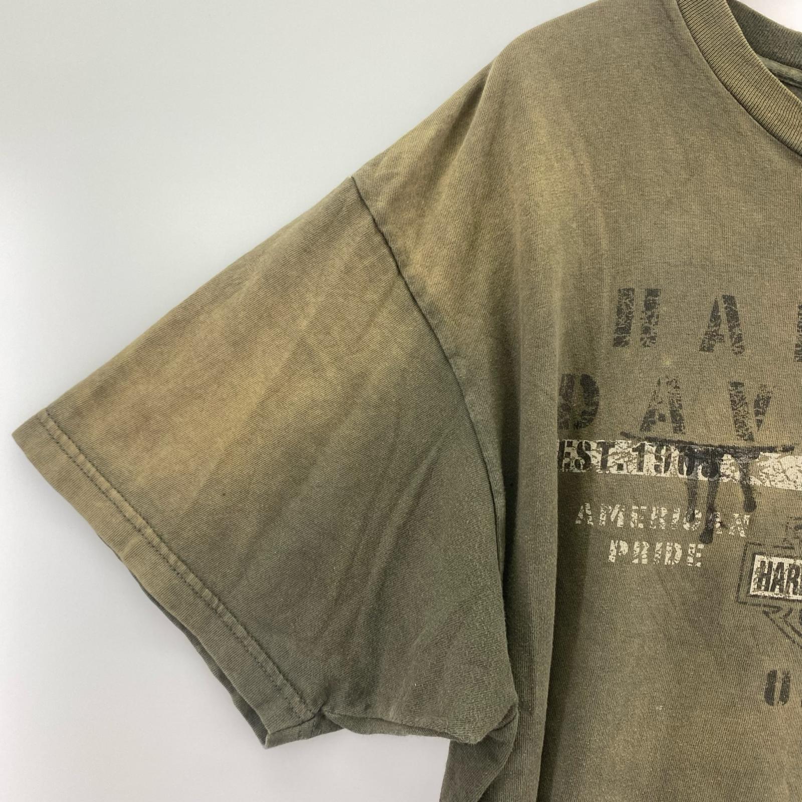 半袖Tシャツ バックプリント (2X) カーキ