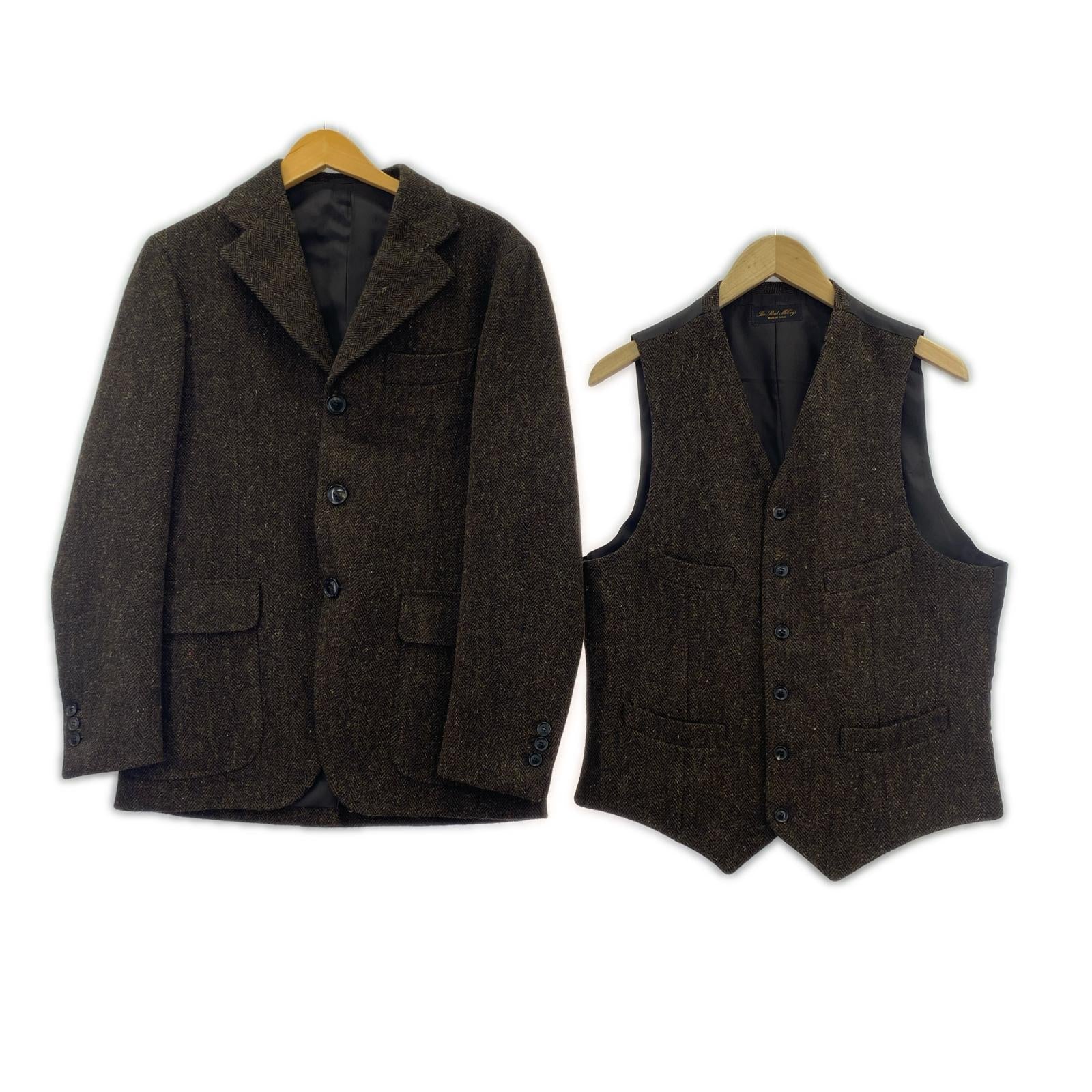 ジャケット TWEED WOOL SPORTS JACKET 36 / VEST 38 36 ブラウン