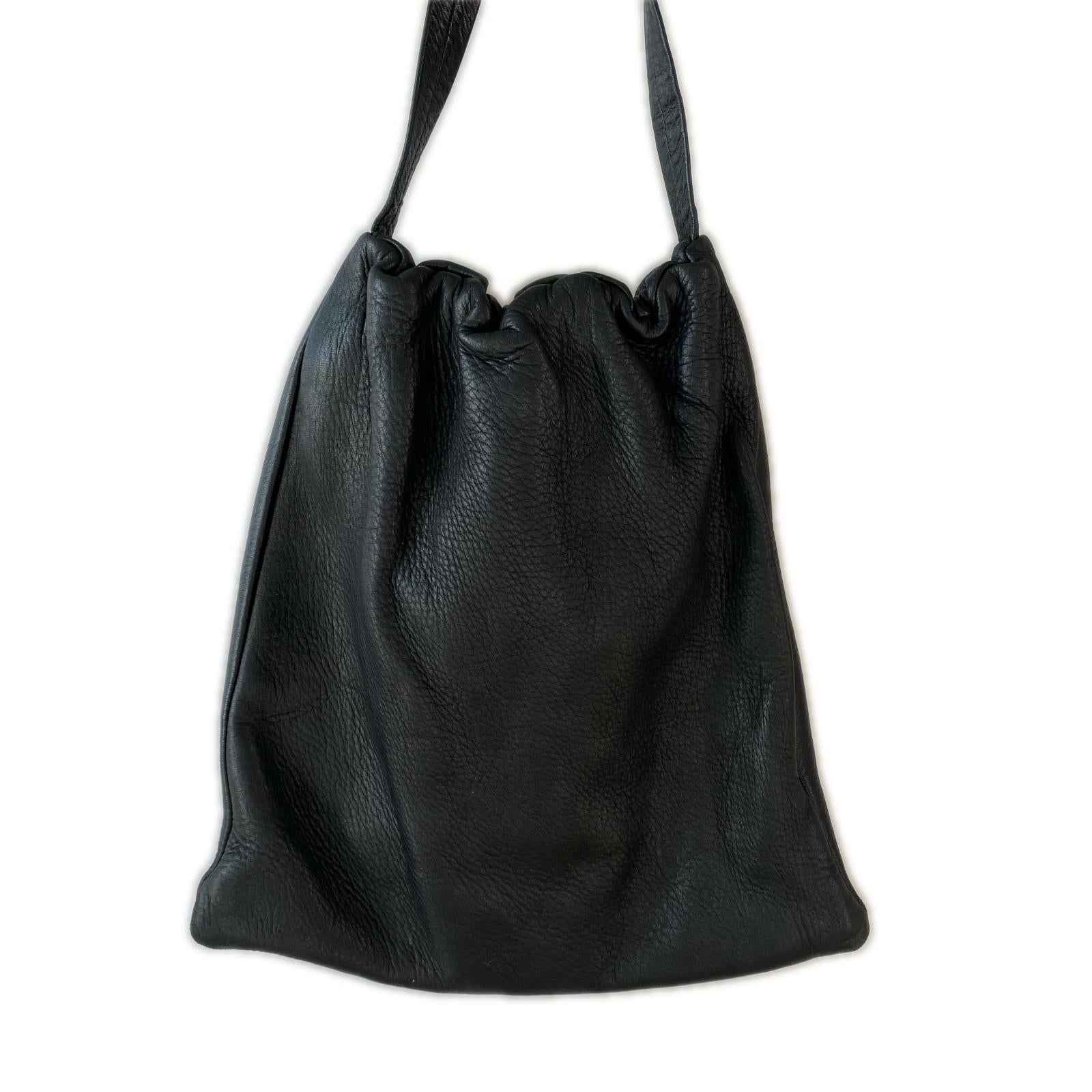 ショルダーバッグ Aeta DEER LEATHER SHOULDER ディアレザーショルダー 黒 ブラック