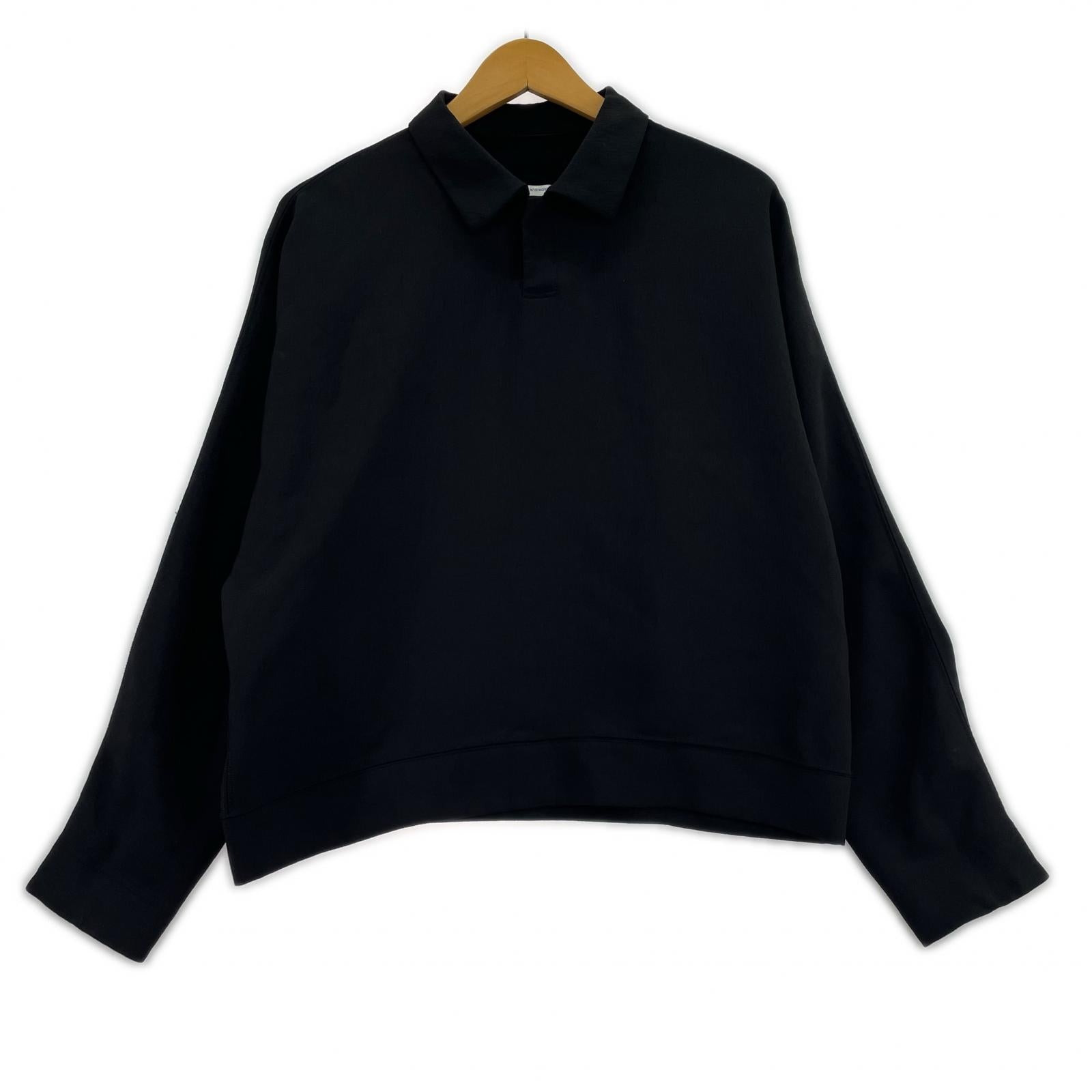 長袖シャツ UNITED ARROWS & SONS +10 PL SHIRT 5511-299-0304 黒 (M) M ブラック