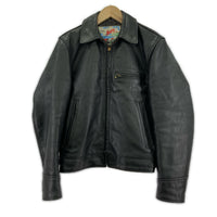 レザージャケット Aero Leather レザースポーツジャケット 34 ブラック