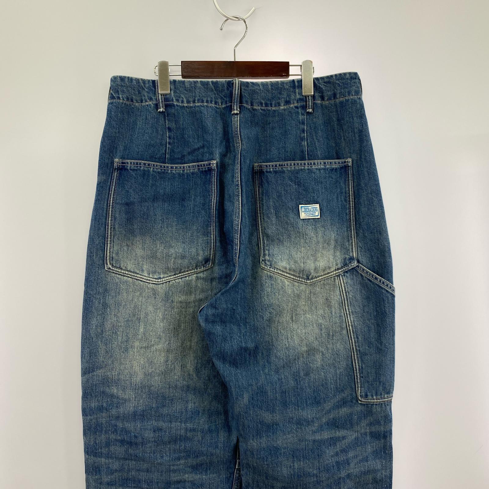 デニムパンツ Liberaiders ペインター 加工 L ブルー
