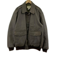 レザージャケット L.L.Bean 80s~ USA製 A-2 レザージャケット XL-TALL 茶 ブラウン