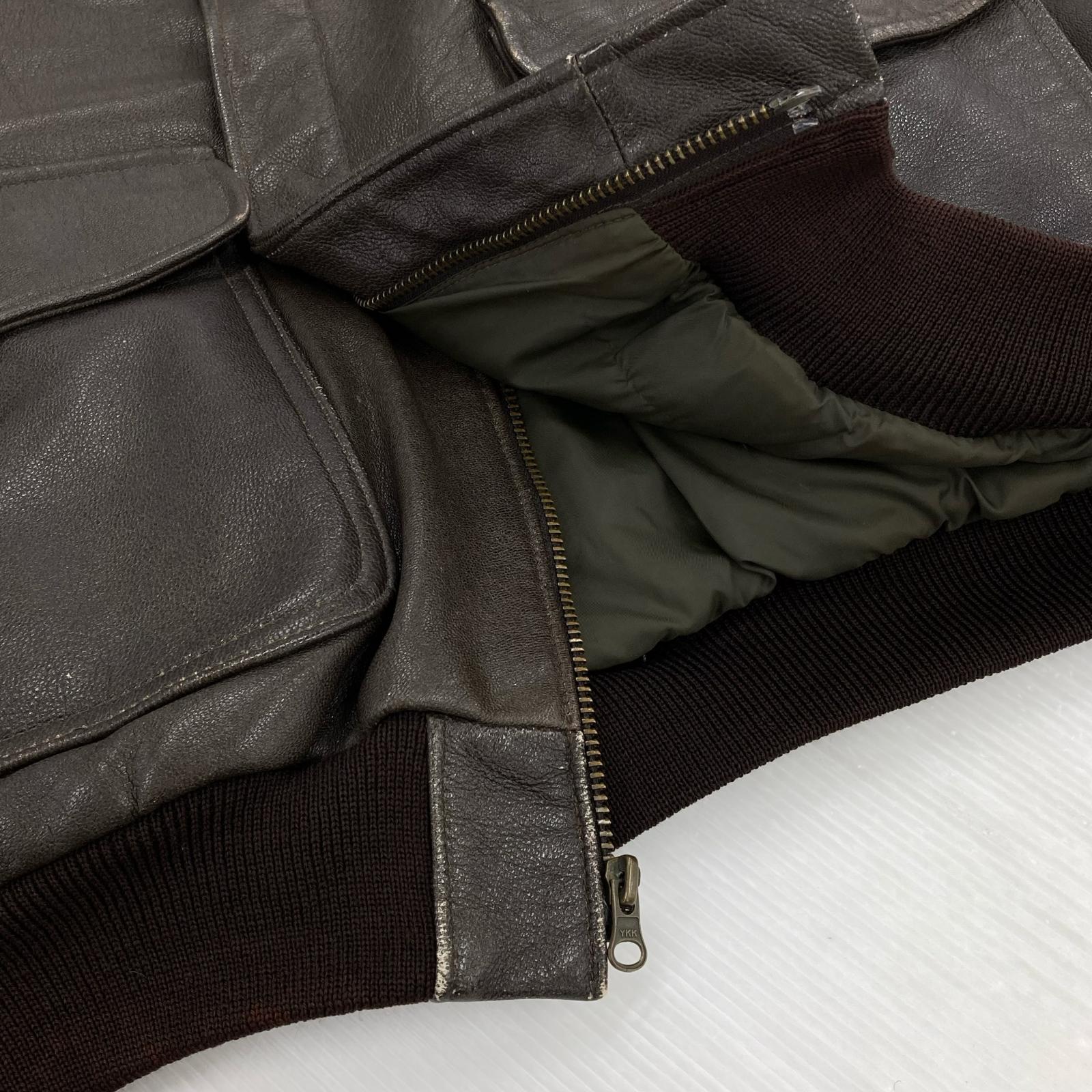 レザージャケット L.L.Bean 80s~ USA製 A-2 レザージャケット XL-TALL 茶 ブラウン