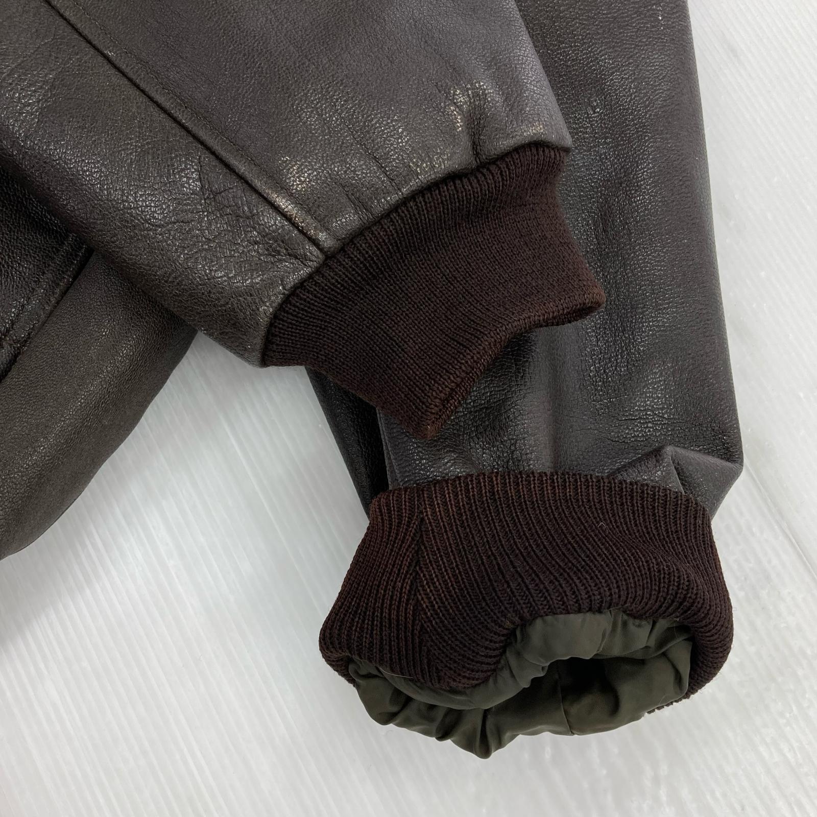 レザージャケット L.L.Bean 80s~ USA製 A-2 レザージャケット XL-TALL 茶 ブラウン