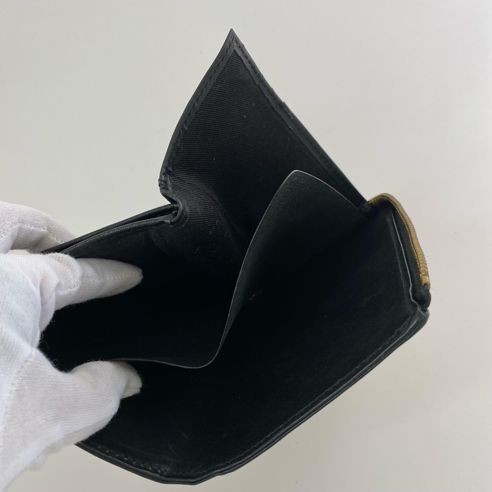 コンパクトウォレット SLOW&Co L字レザー財布 黒 ブラック