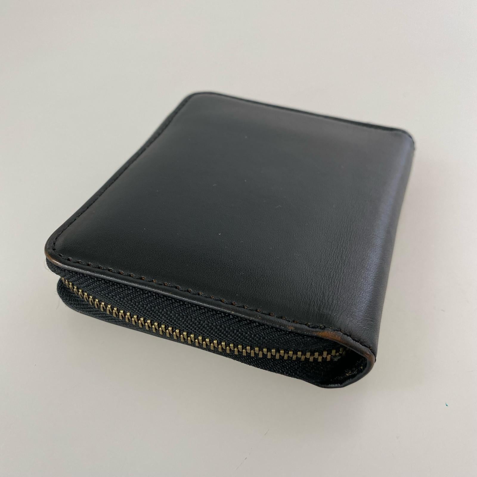 コンパクトウォレット レザーコンパクトウォレット 黒 ブラック