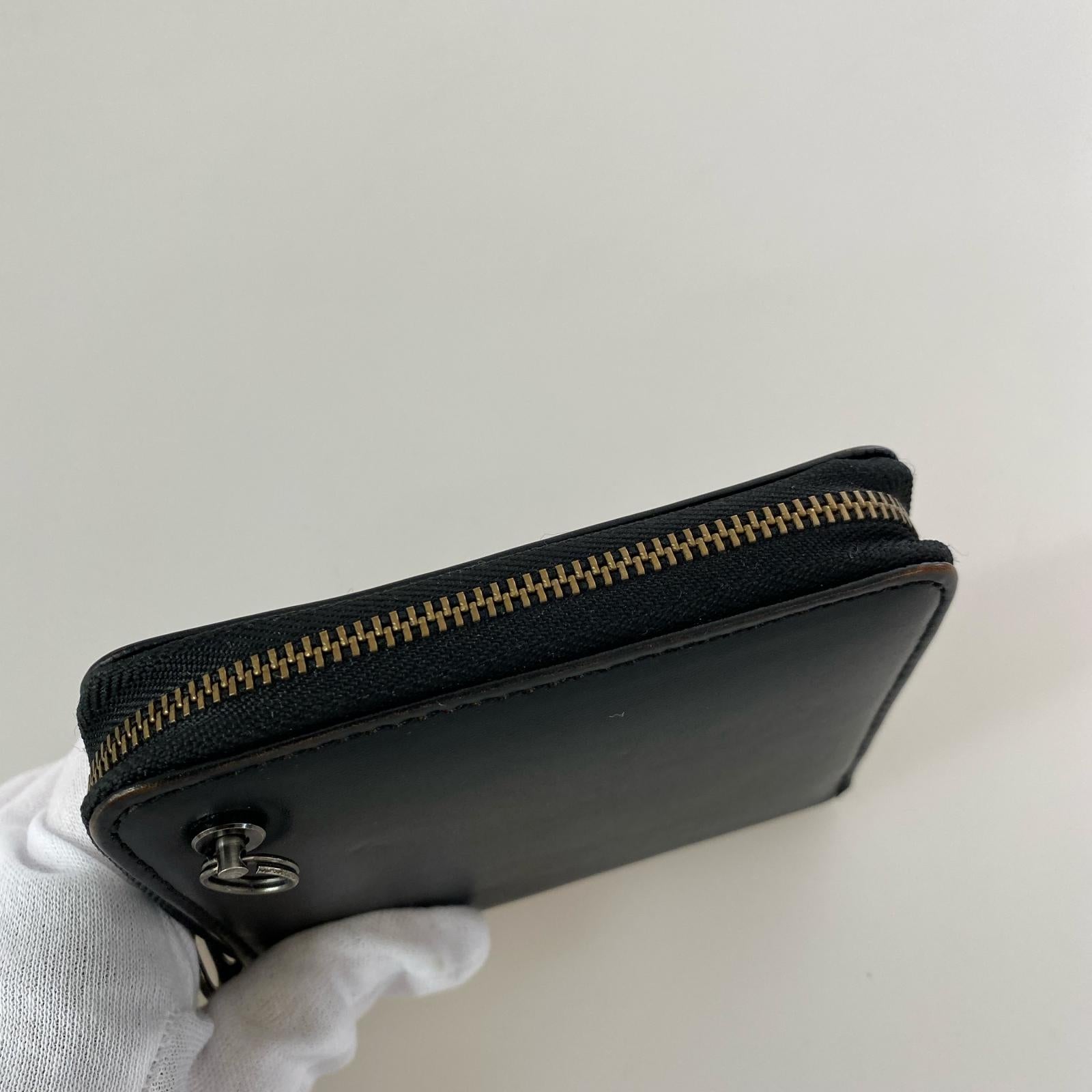 コンパクトウォレット レザーコンパクトウォレット 黒 ブラック
