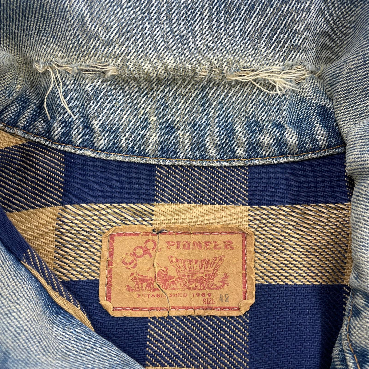 デニムジャケット gap pioneer denim jacket 70s (42) 42 ブルー