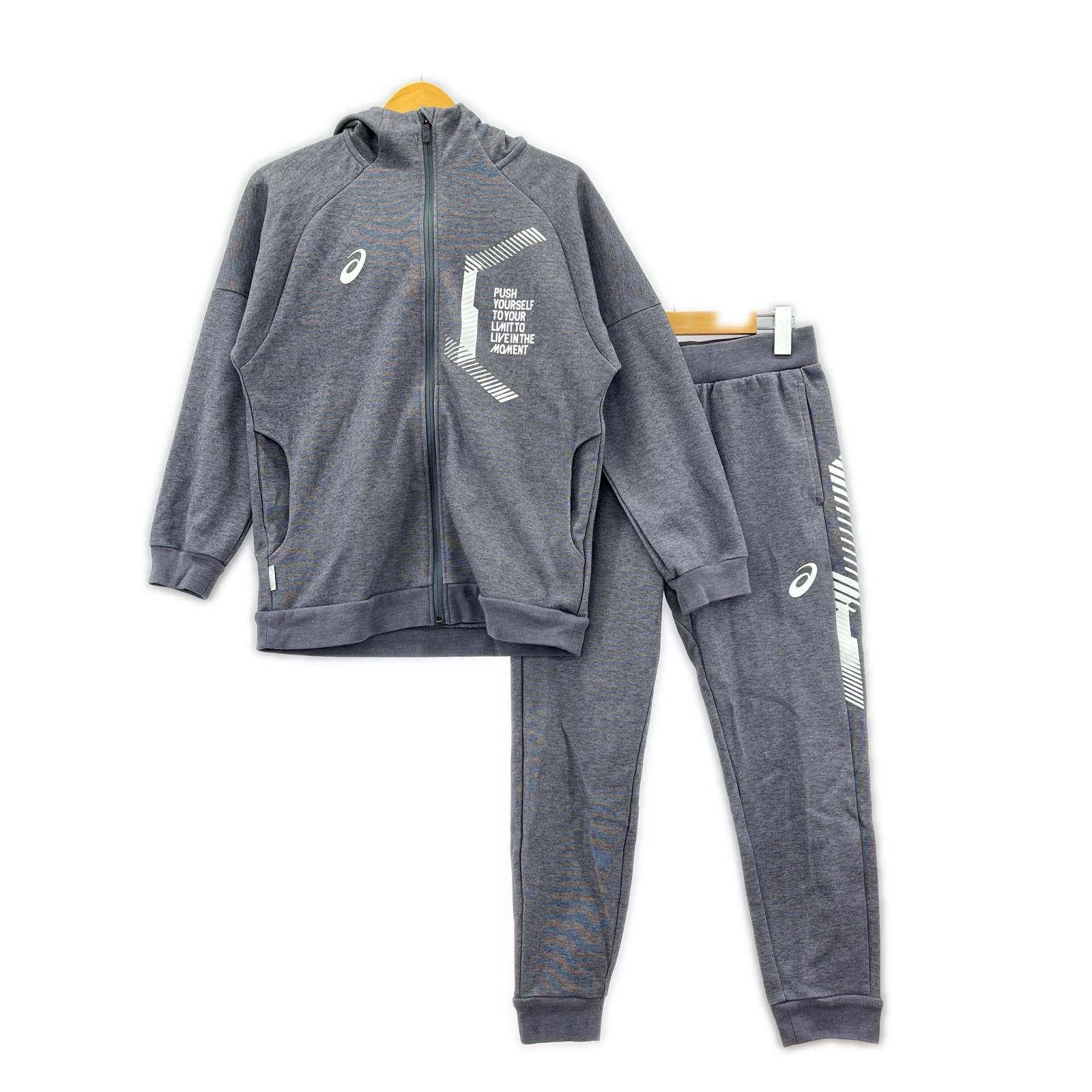 ジャージ ASICS 2031C661/2031C663 スポーツウェア セットアップGY S グレー