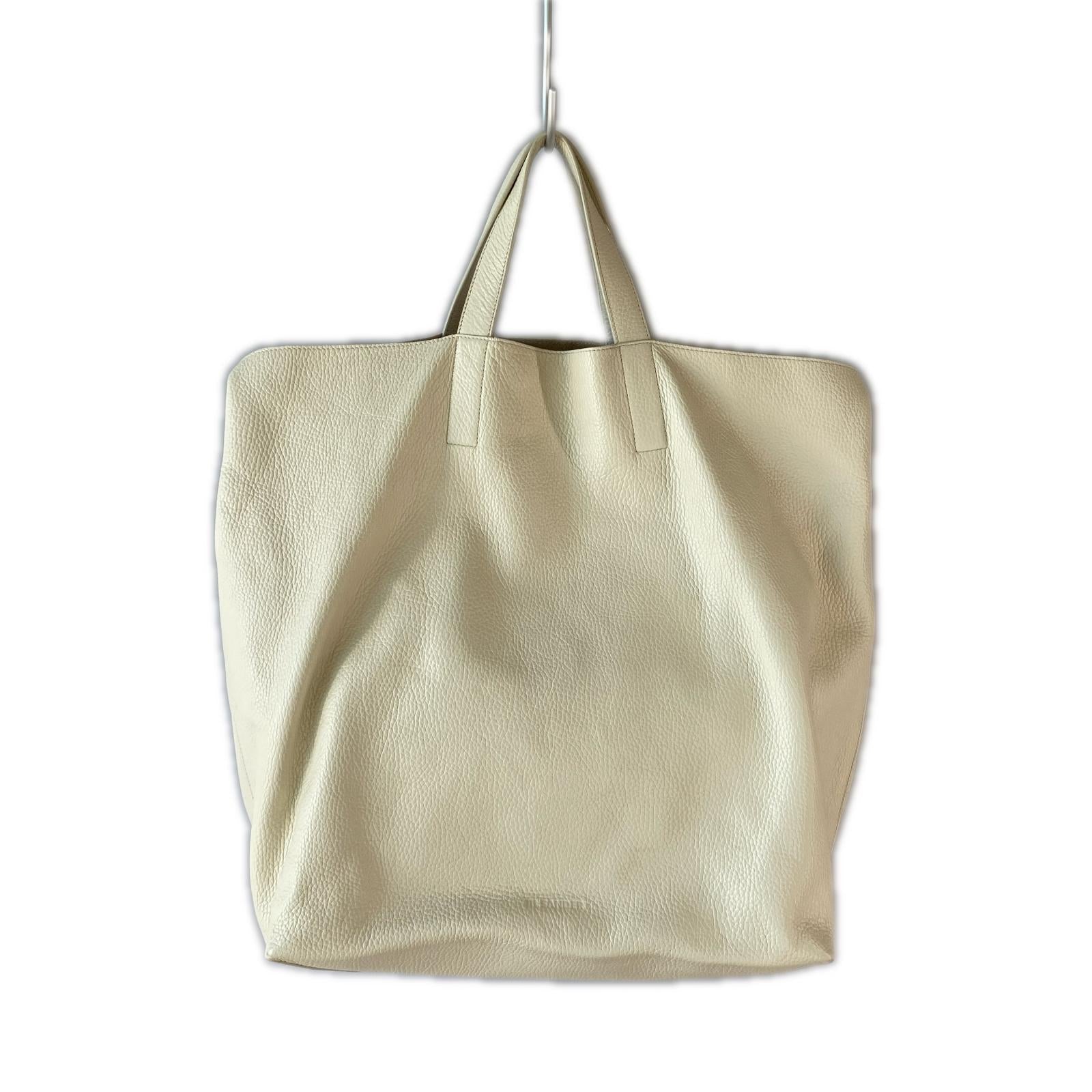 ショルダーバッグ JIL SANDER 2WAY レザートートバッグ アイボリー