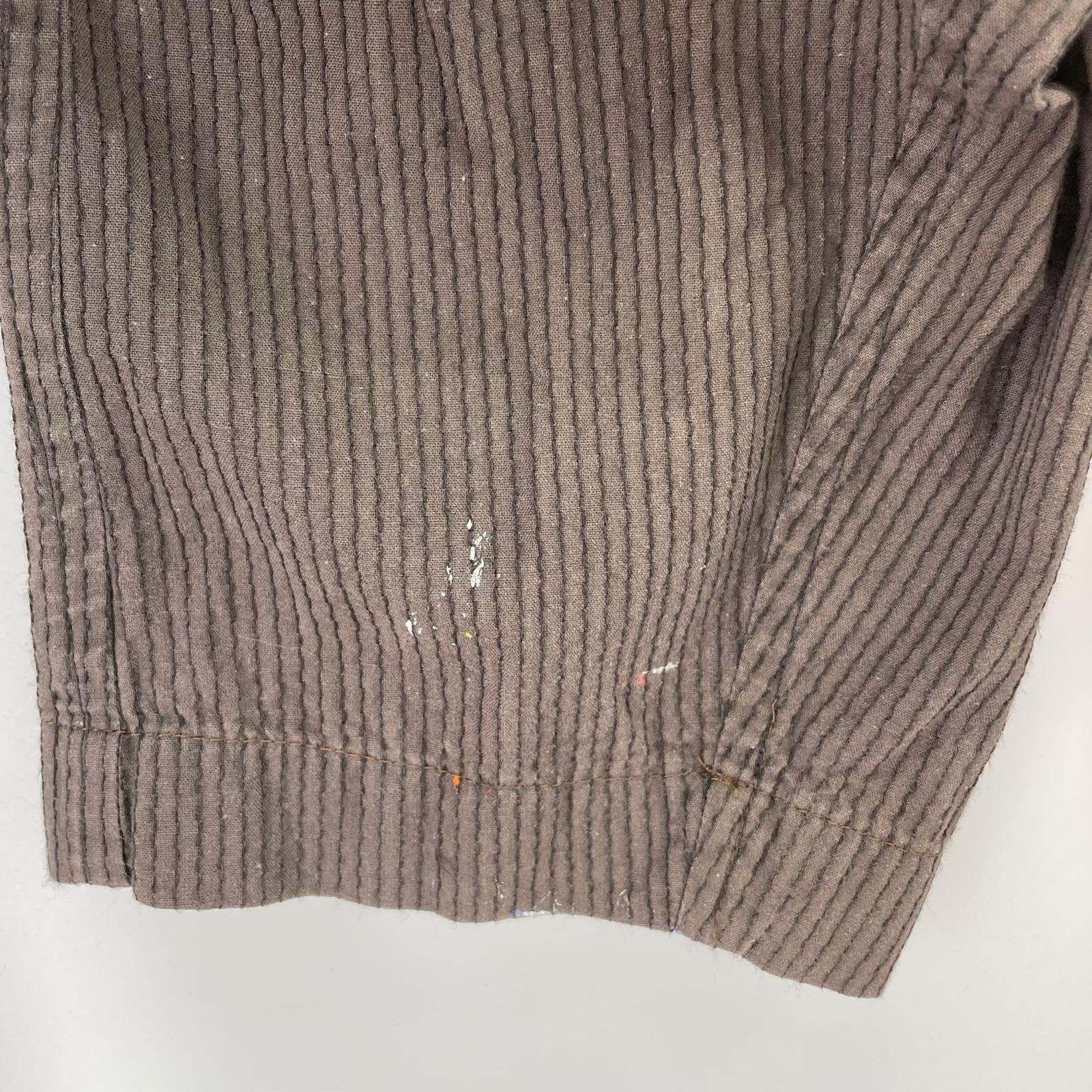 ジャケット ISSEY MIYAKE ステッチデザインジャケット 茶 ブラウン