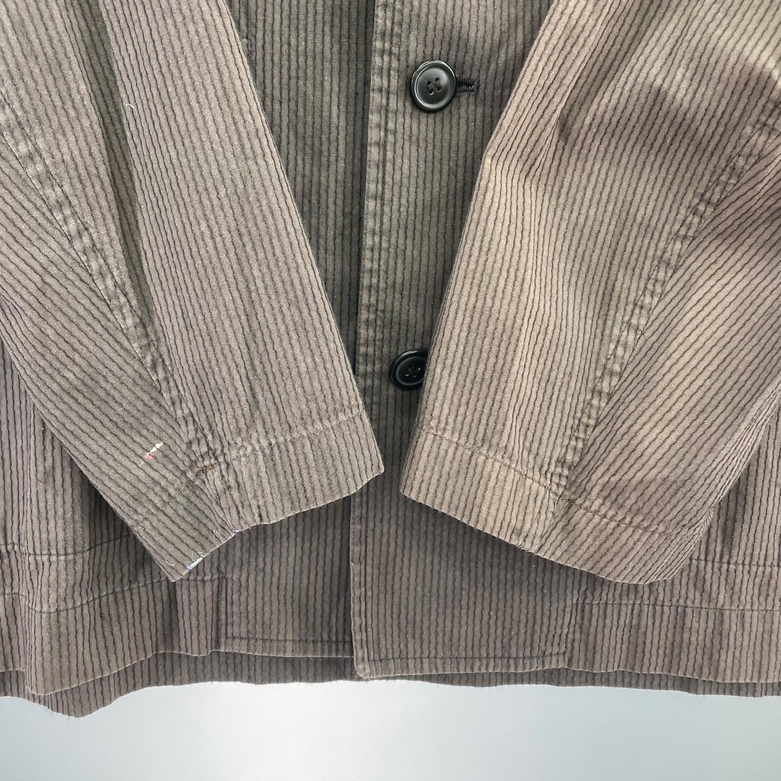 ジャケット ISSEY MIYAKE ステッチデザインジャケット 茶 ブラウン