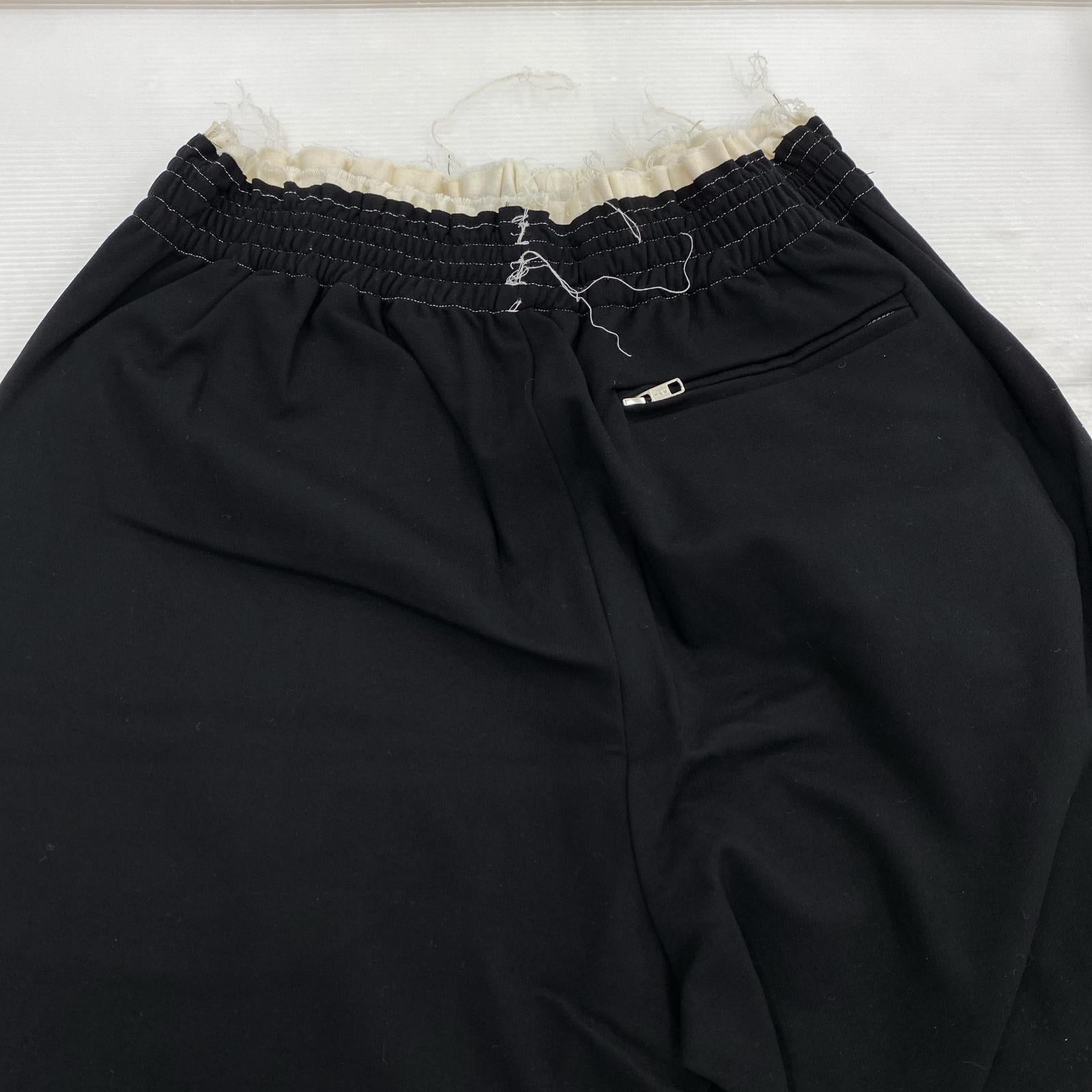 パンツ CAMIEL FORTGENS カットオフイージーパンツ 黒 S ブラック