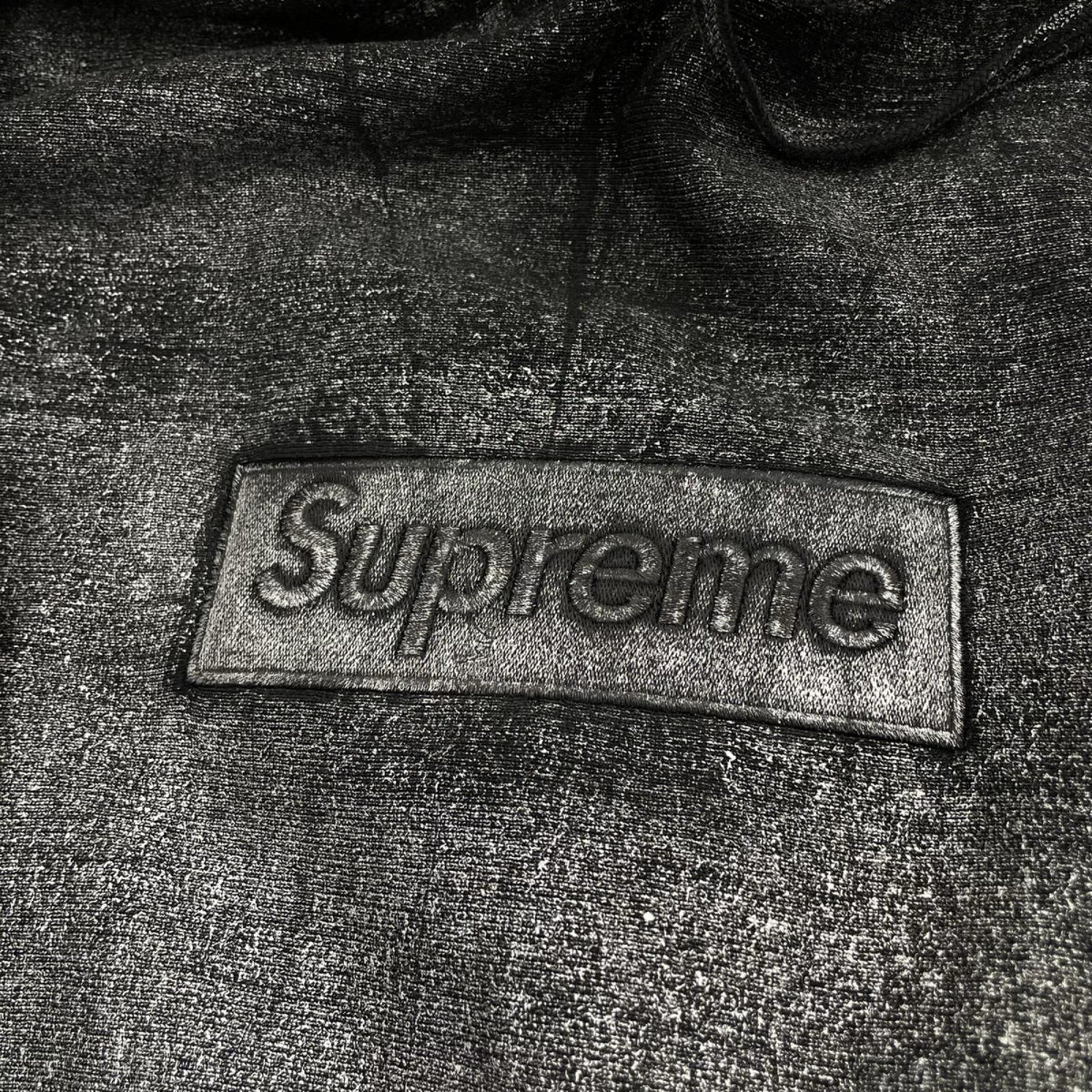 パーカー ×MM6 Foil Box Logo Hooded Sweatshirt L ブラック