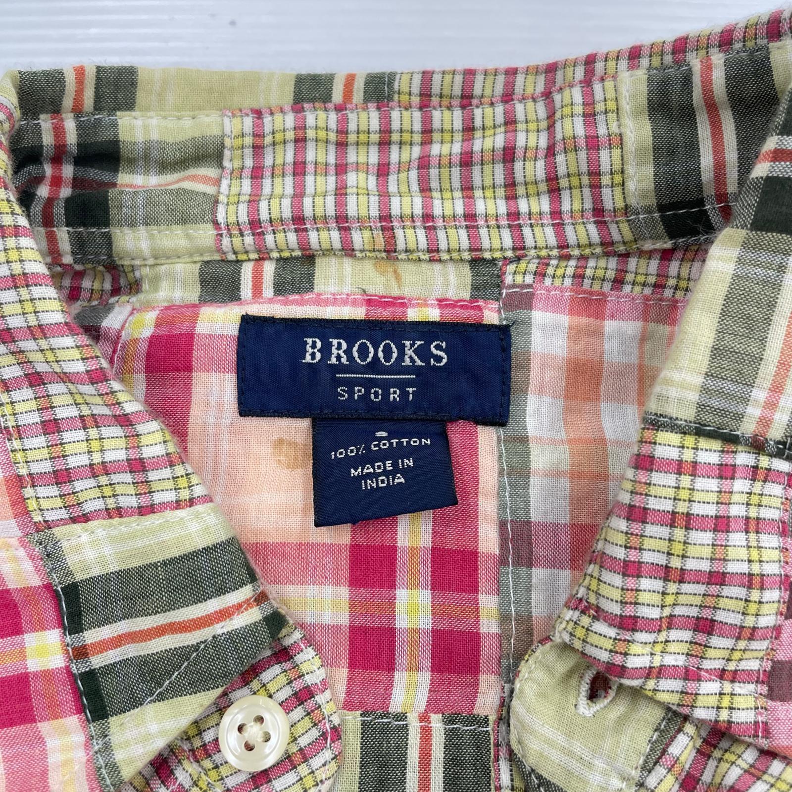 長袖シャツ Brooks SPORT パッチワークシャツ (S) ピンク S