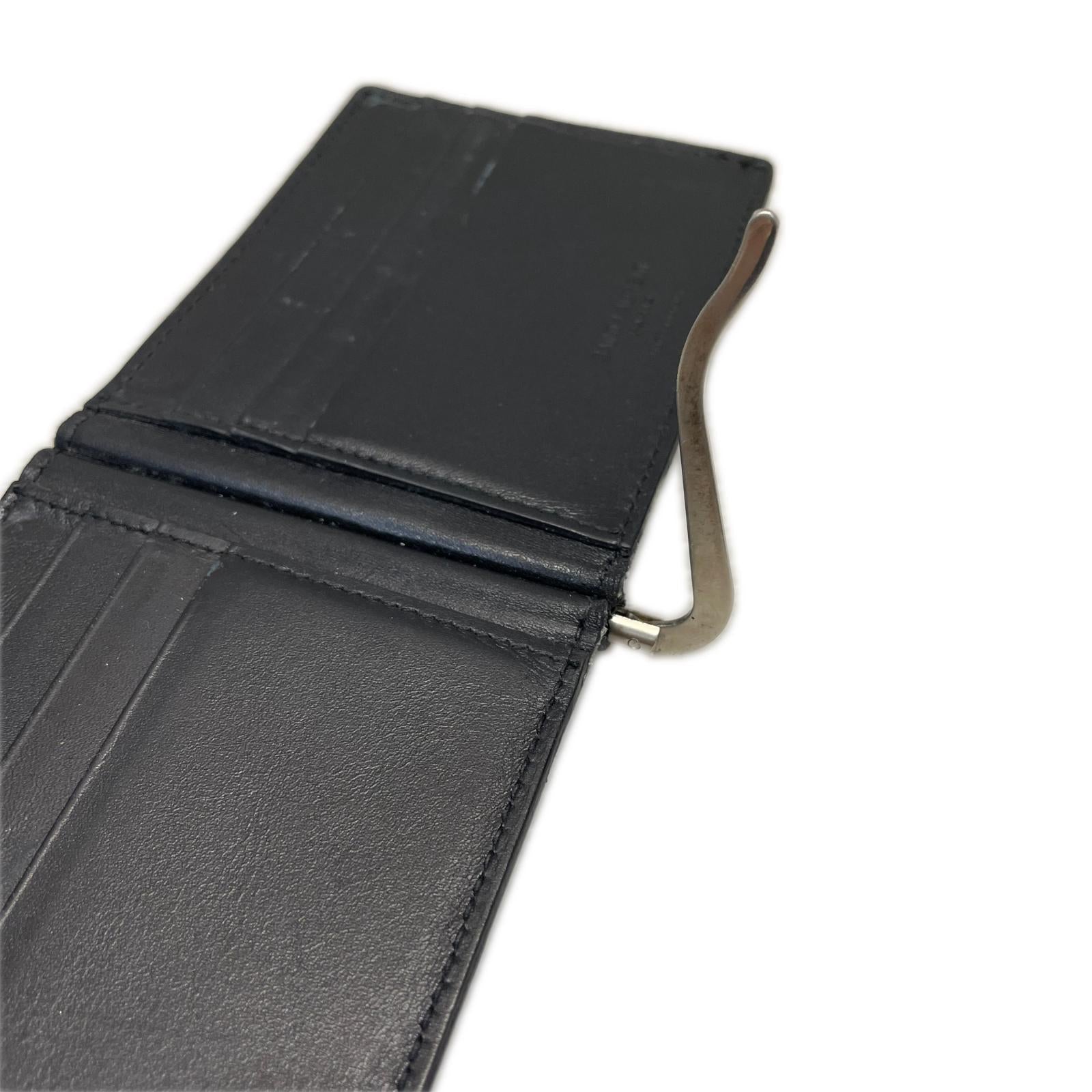 SAINT LAURENT クロコ 型押しレザー マネークリップ
