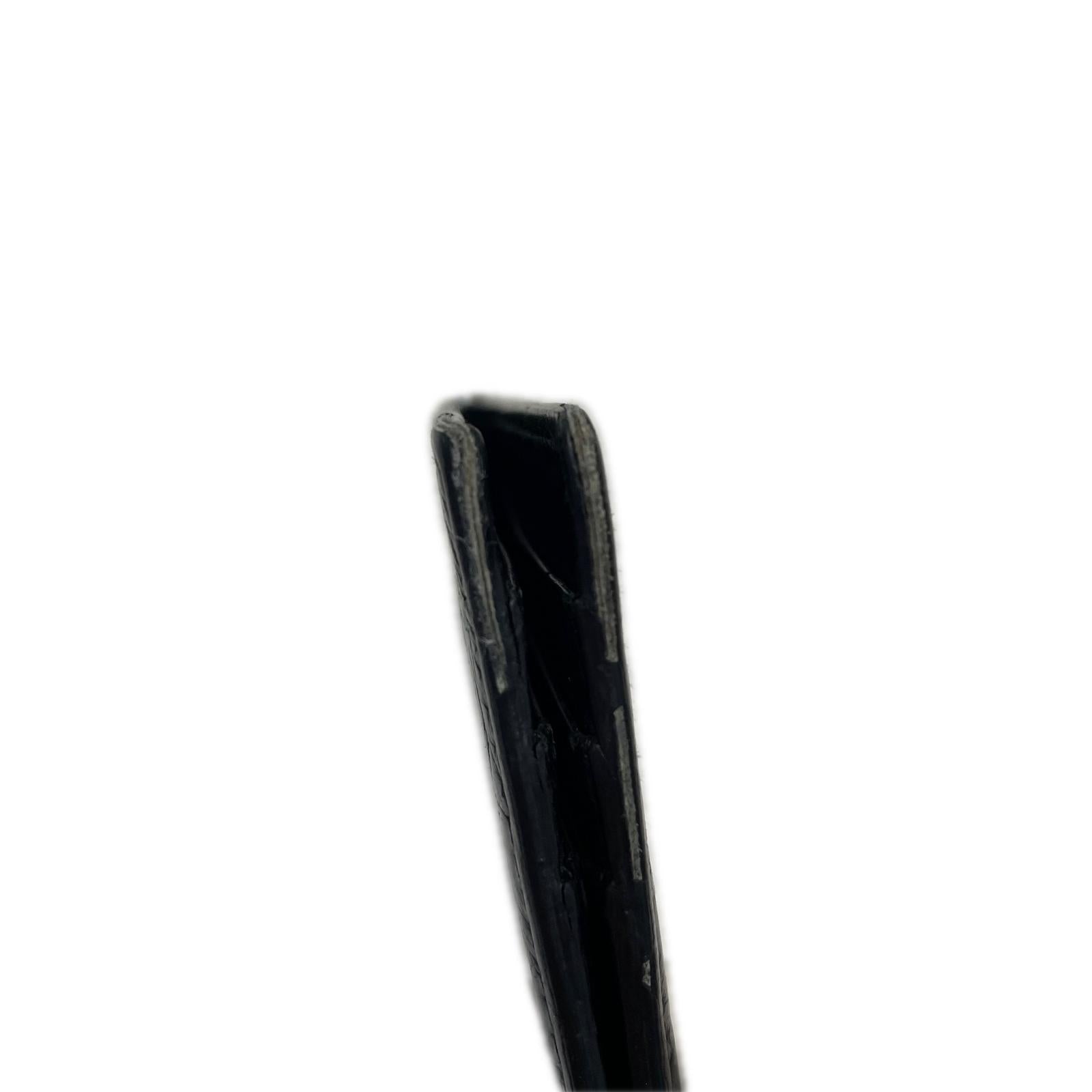 SAINT LAURENT クロコ 型押しレザー マネークリップ