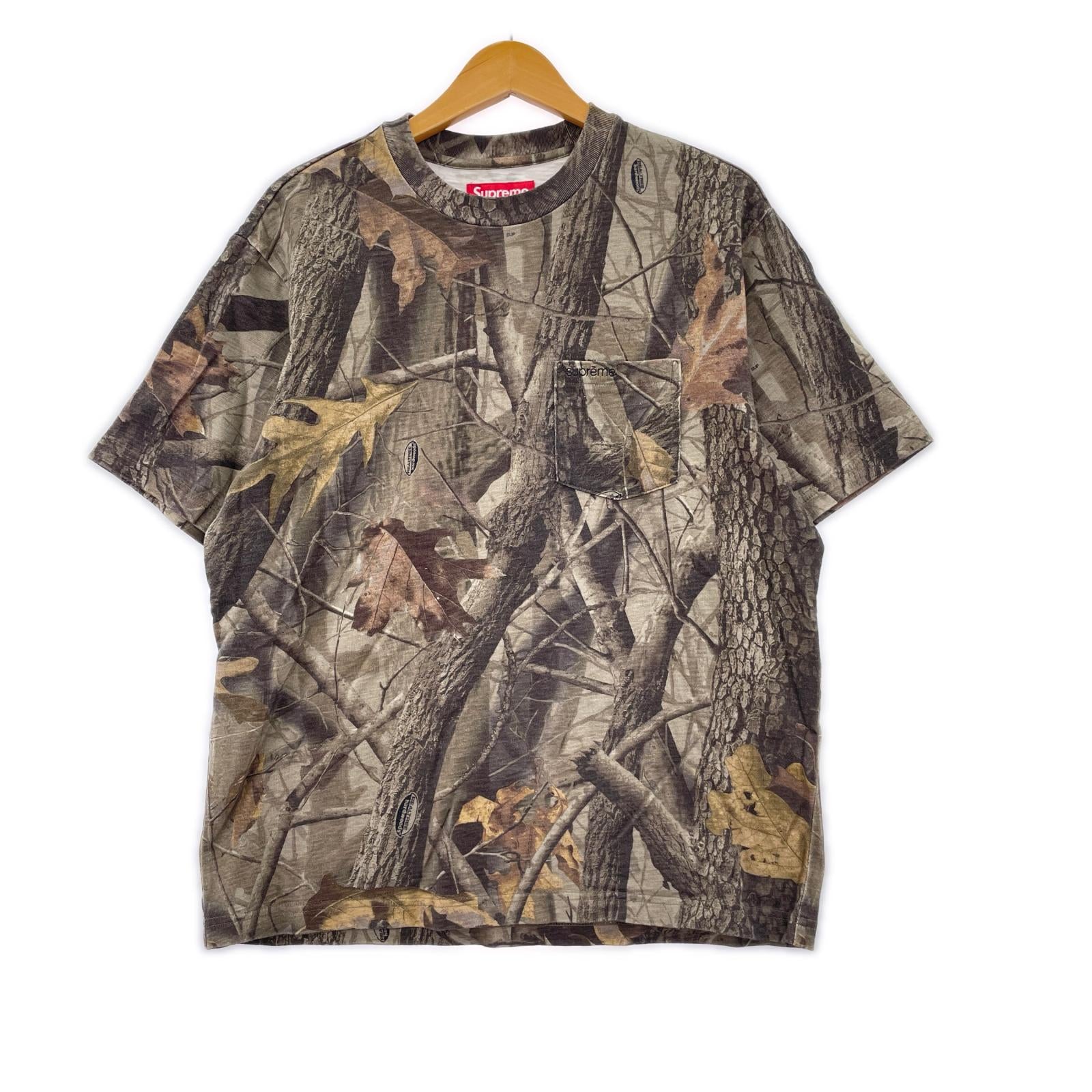 半袖Tシャツ S/S Pocket Tee Realtree Hardwoods Camo S ブラウン