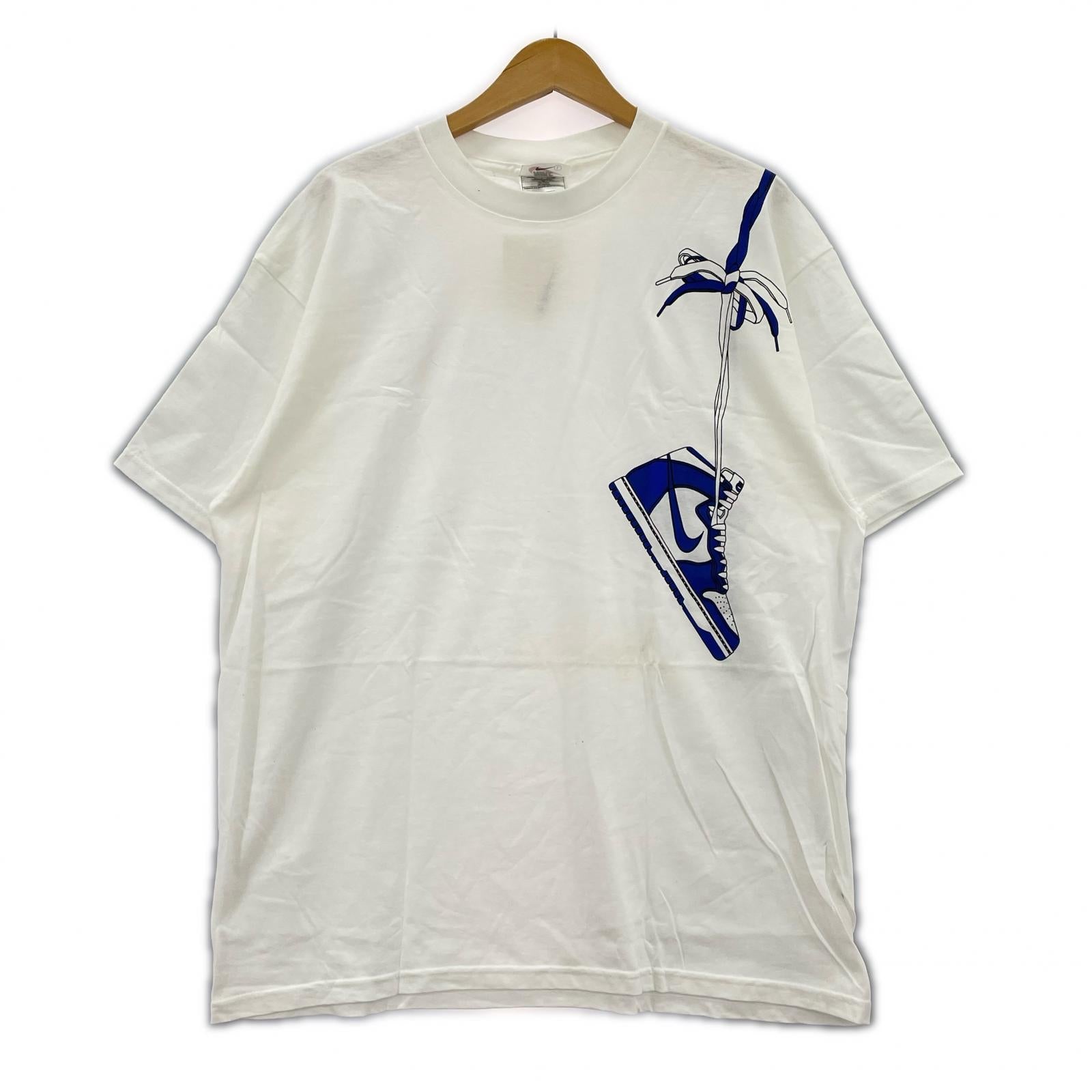 半袖Tシャツ NIKE 90s Dunk over the shoulder 青 (L) L ホワイト