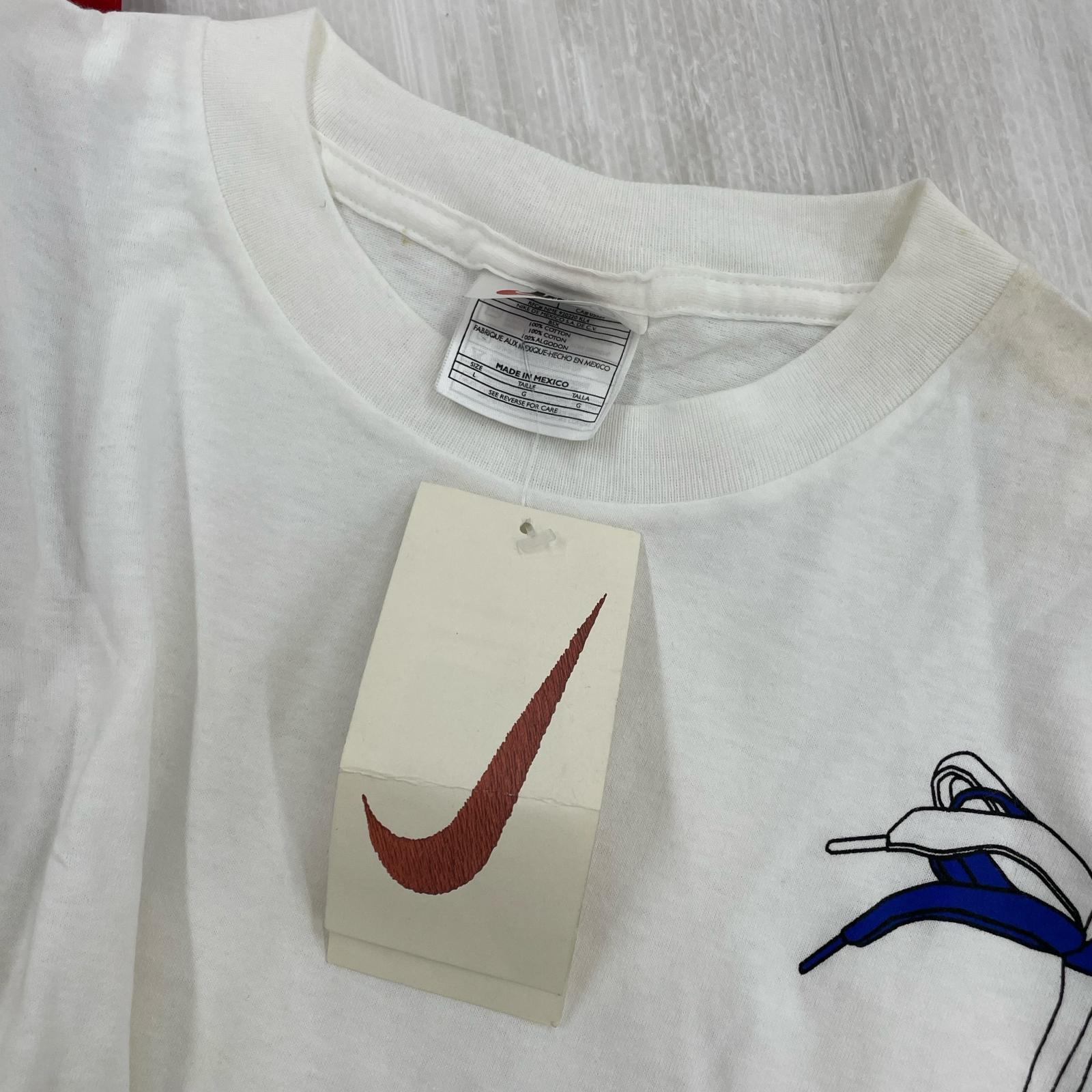 半袖Tシャツ NIKE 90s Dunk over the shoulder 青 (L) L ホワイト