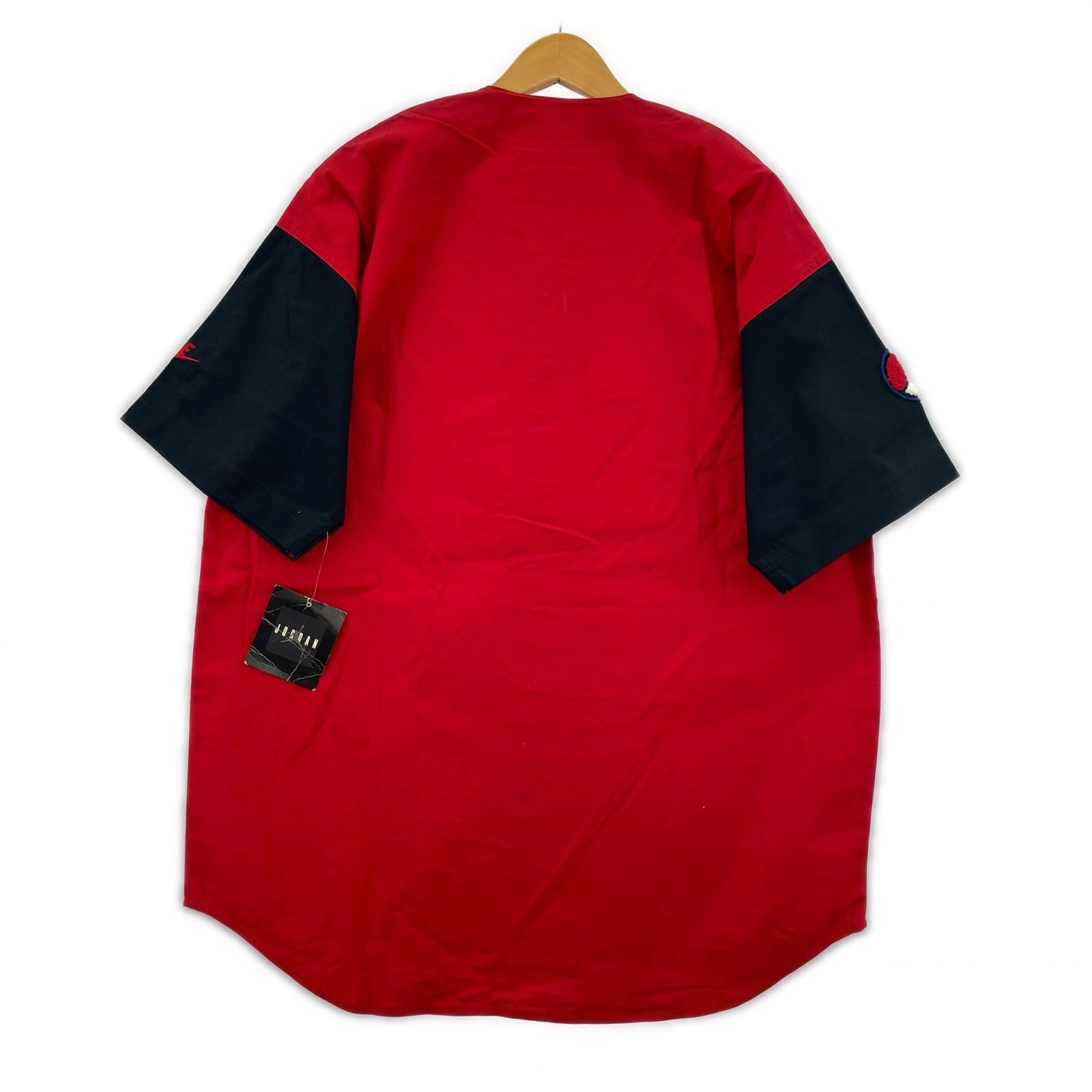 半袖Tシャツ 90s JORDAN ベースボールシャツ (L) L レッド