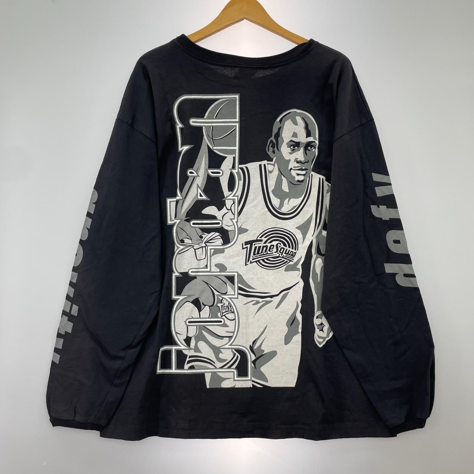 長袖Tシャツ 90s L/S TEE SPACE JAM×JORDAN 黒 (XL) ブラック