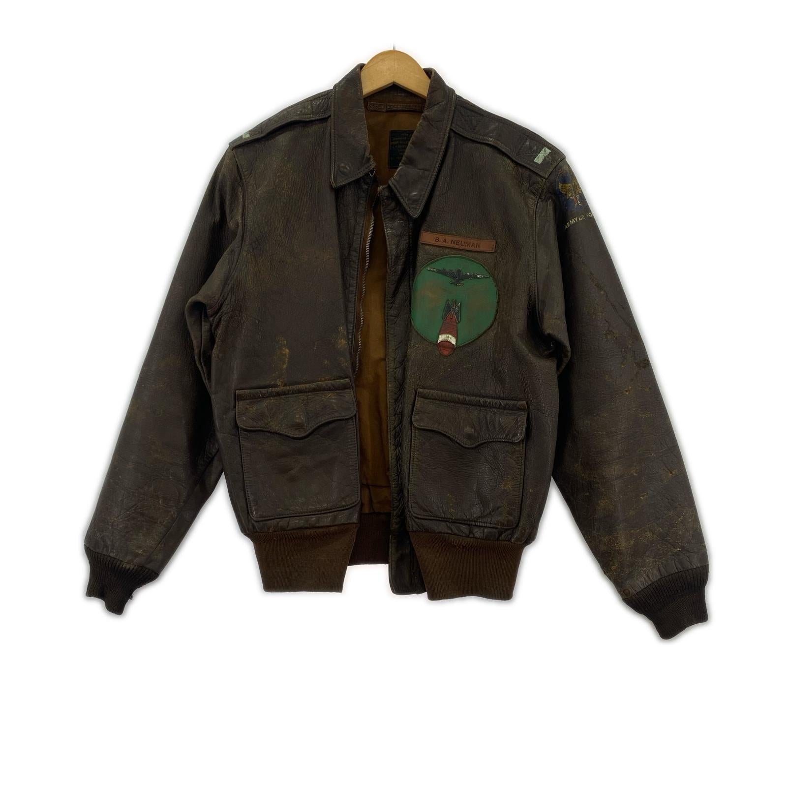 ジャケット 40s WW2 30-1415 A-2 フライトジャケット 茶 44 ブラウン