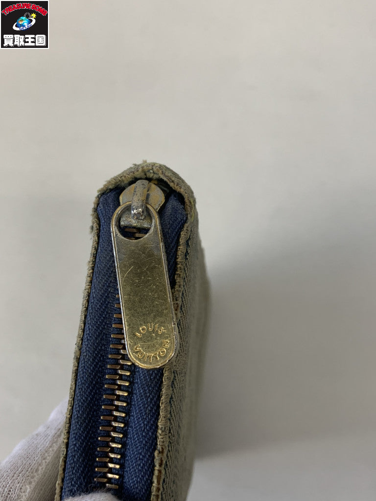 LV モノグラム デニム長財布